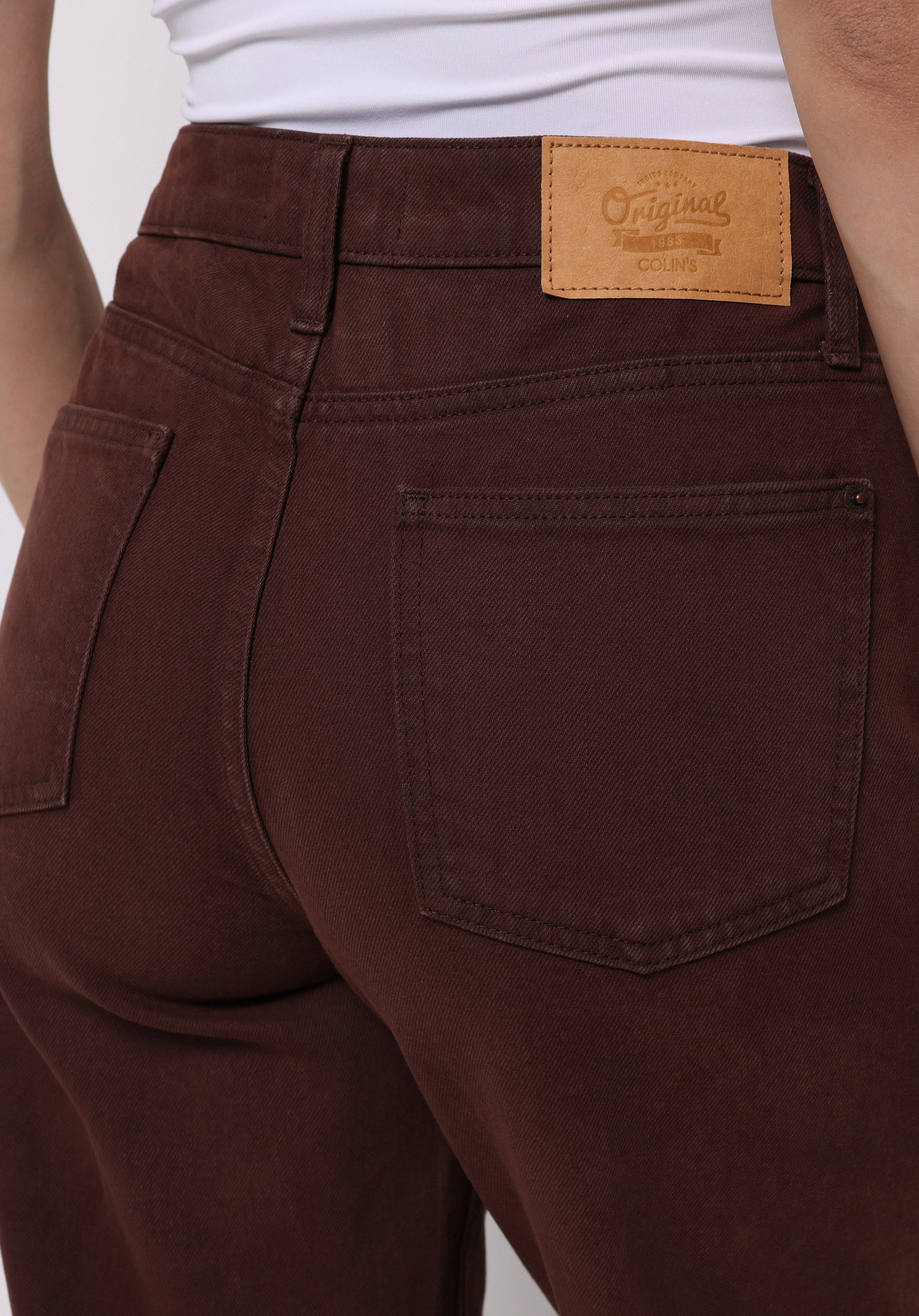Afișați detalii pentru Pantaloni De Dama Maro Barrel Fit  Cl1076105