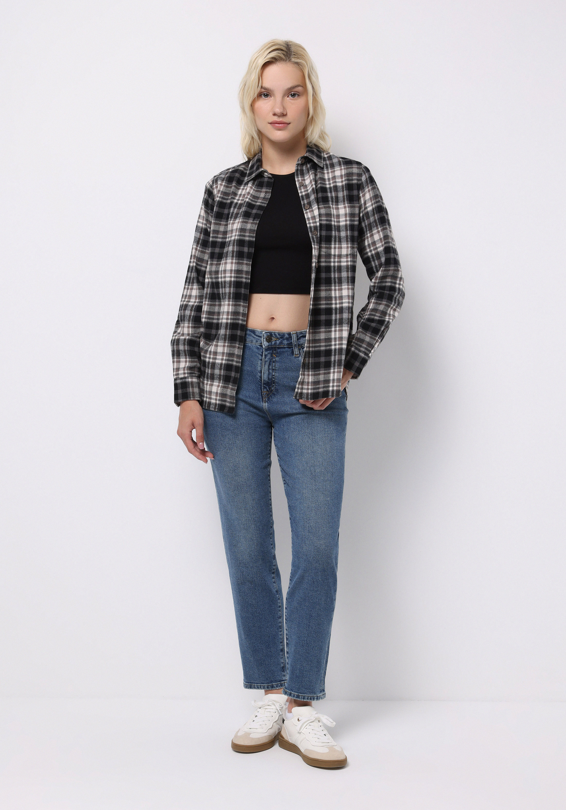 Afișați detalii pentru Pantaloni De Dama Albastru Mom Fit 896  Maria Cl1076561