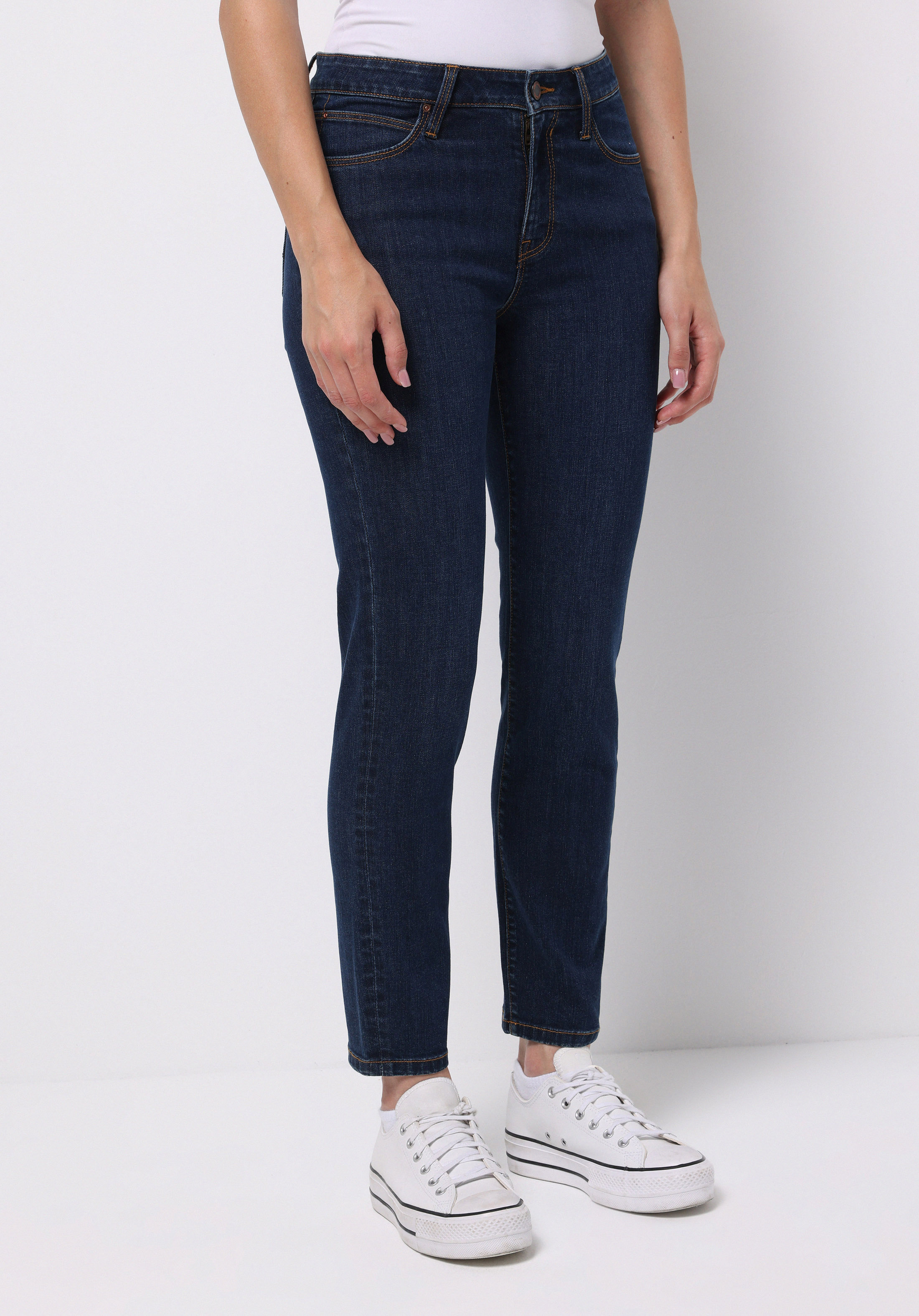 Afișați detalii pentru Pantaloni De Dama Albastru Marin Slim Fit 703 Carla Cl1076748