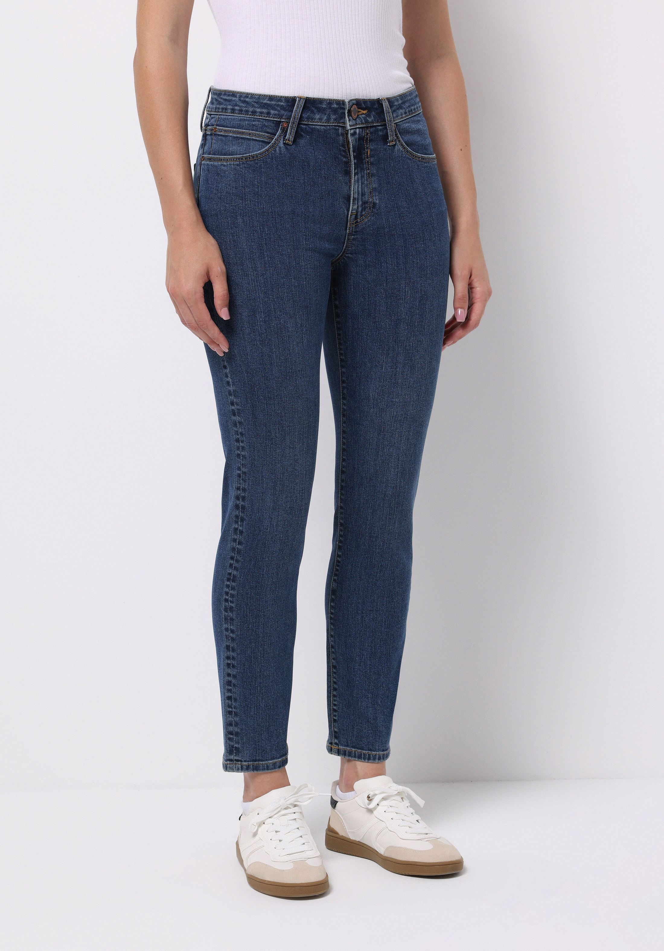 Afișați detalii pentru Pantaloni De Dama Albastru Slim Fit 703 Carla Cl1076749