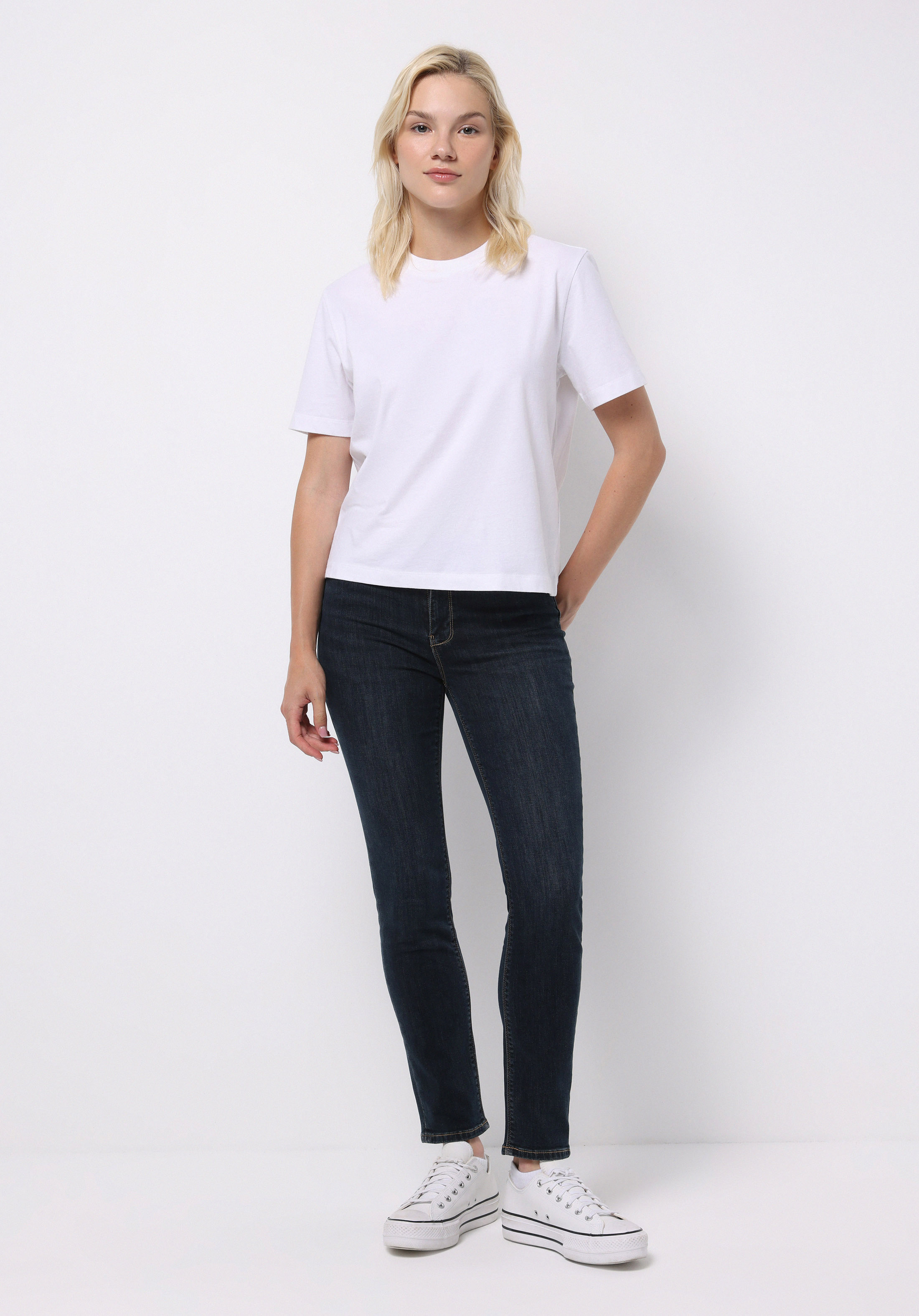 Afișați detalii pentru Pantaloni De Dama Albastru Slim Fit 703 Carla Cl1076846
