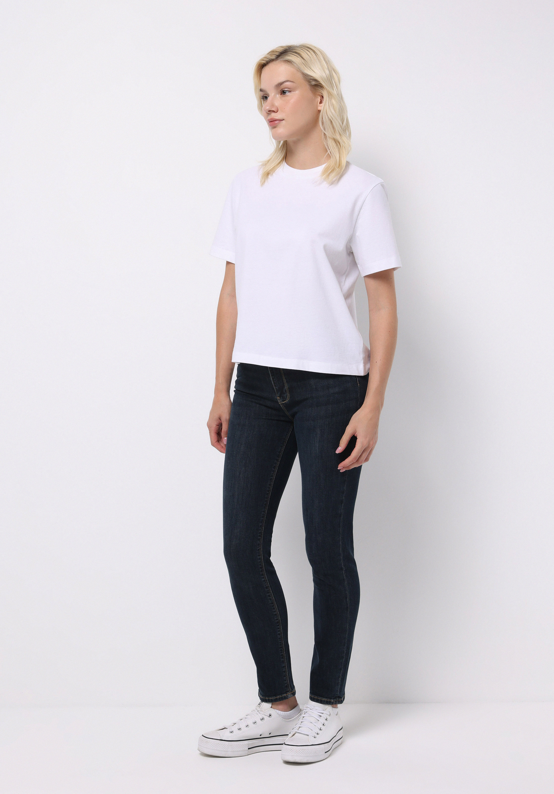 Afișați detalii pentru Pantaloni De Dama Albastru Slim Fit 703 Carla Cl1076846
