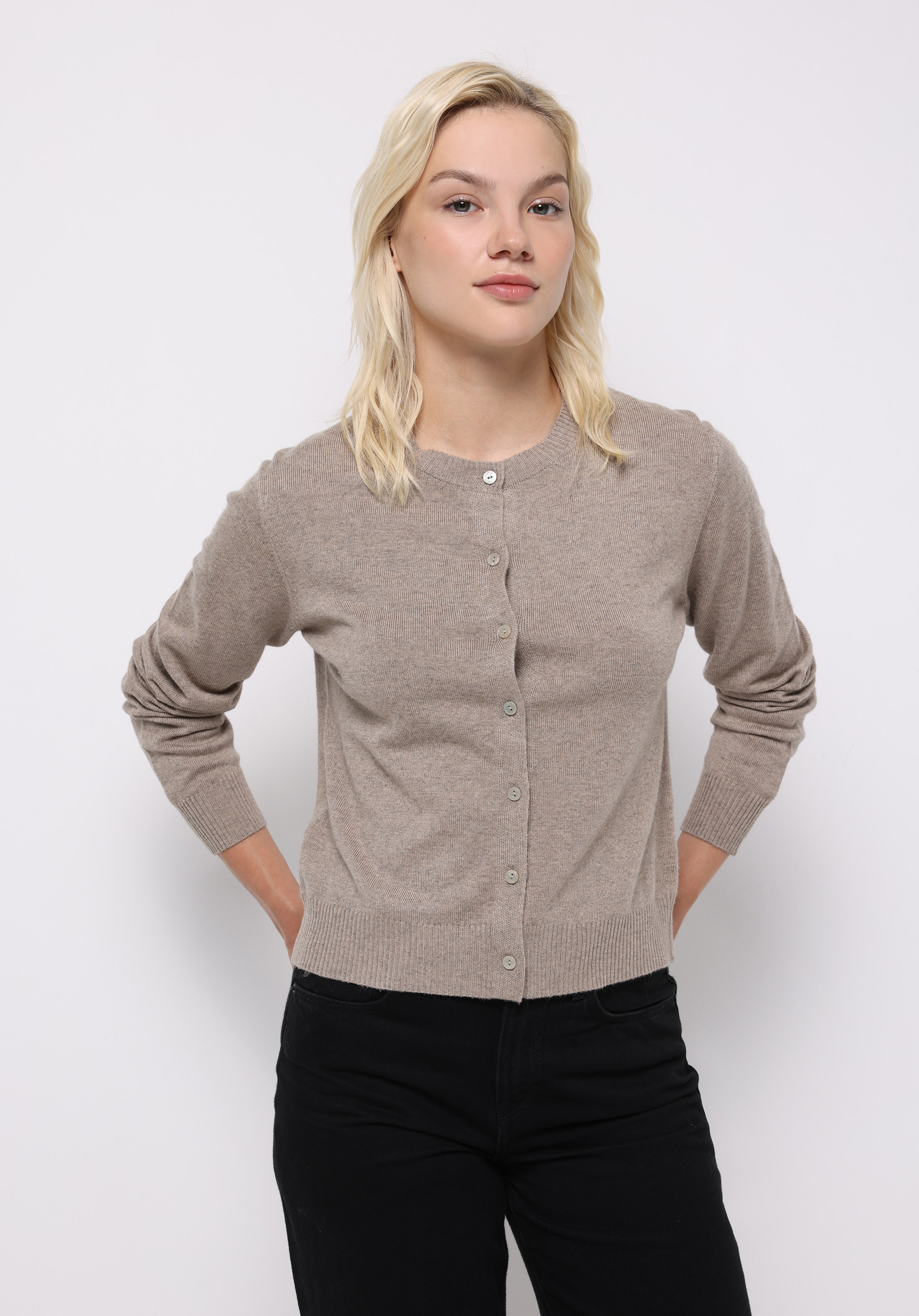 Afișați detalii pentru Cardigan De Dama Bej Slim Fit  Cl1076473