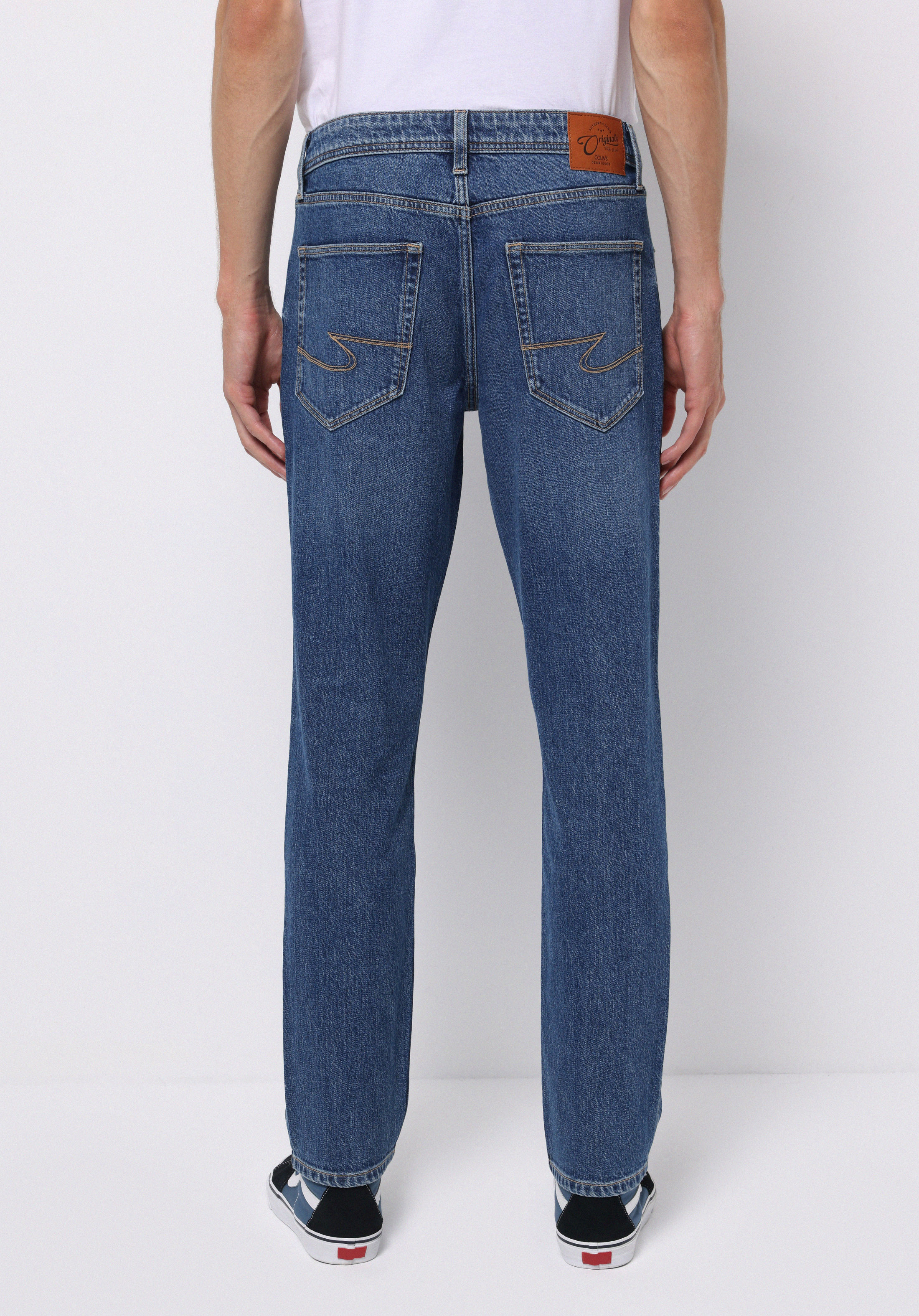 Afișați detalii pentru Pantaloni De Barbati Albastru Straight Fit 044 Karl Cl1076555