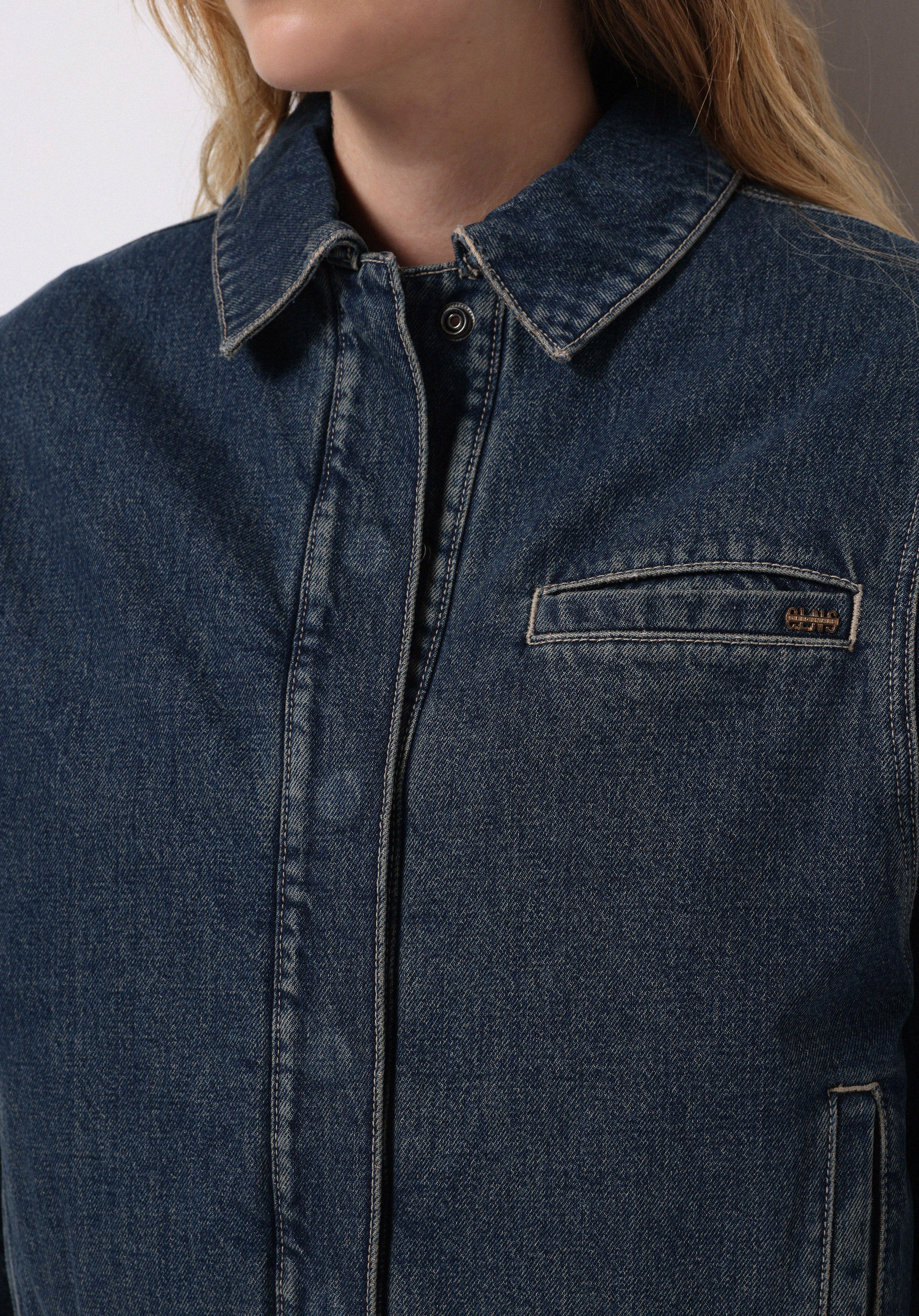 Afișați detalii pentru Jacheta De Dama Albastru Oversize Fit  Cl1076054