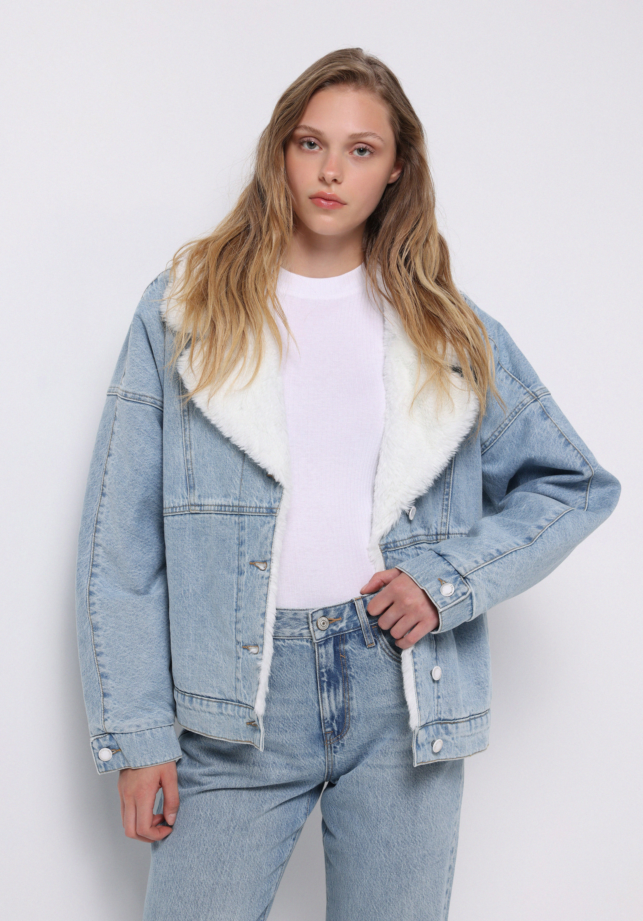 Afișați detalii pentru Jacheta De Dama Albastru Oversize Fit  Cl1076057