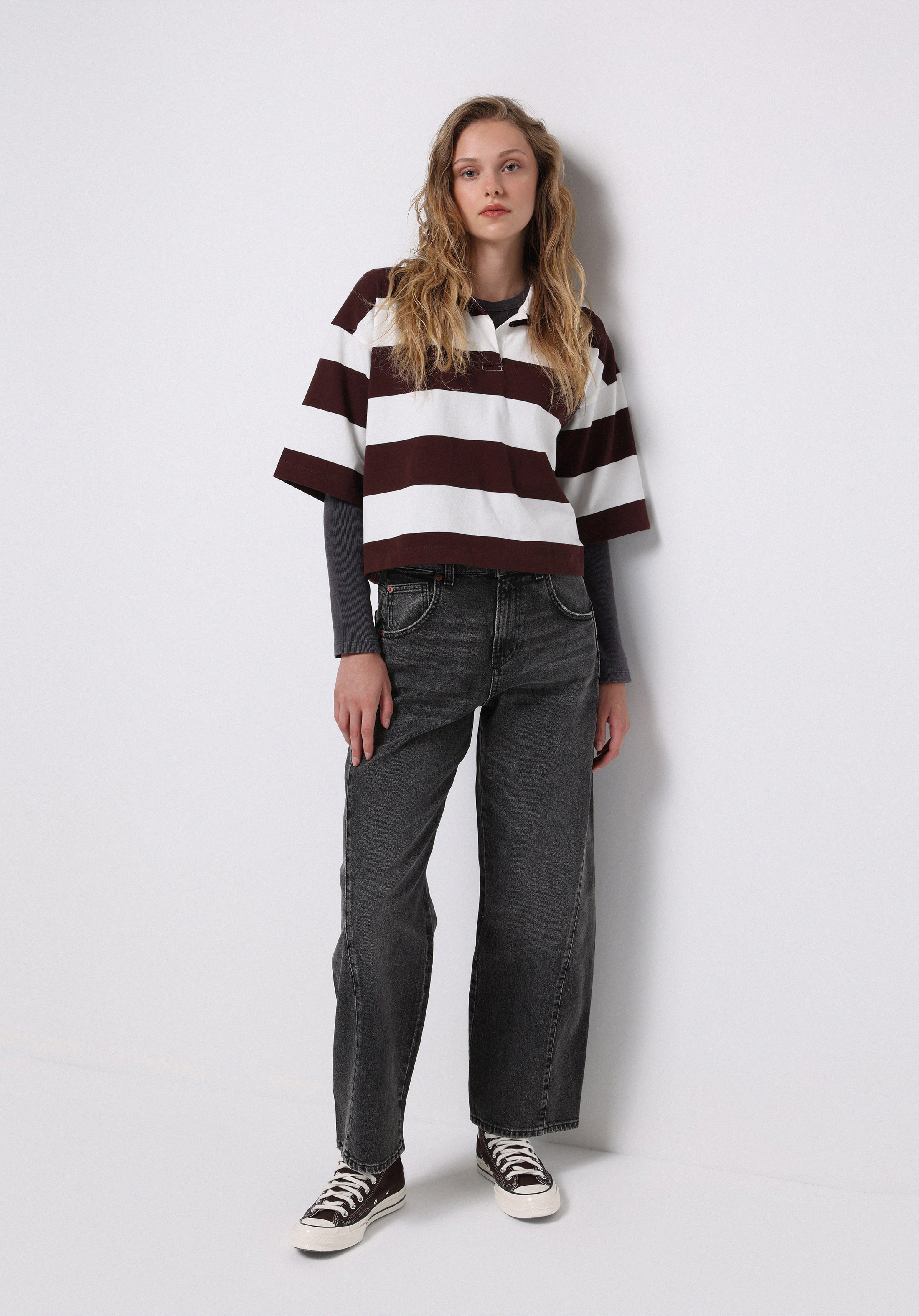 Afișați detalii pentru Pantaloni De Dama Negru Loose Fit  Cl1076781