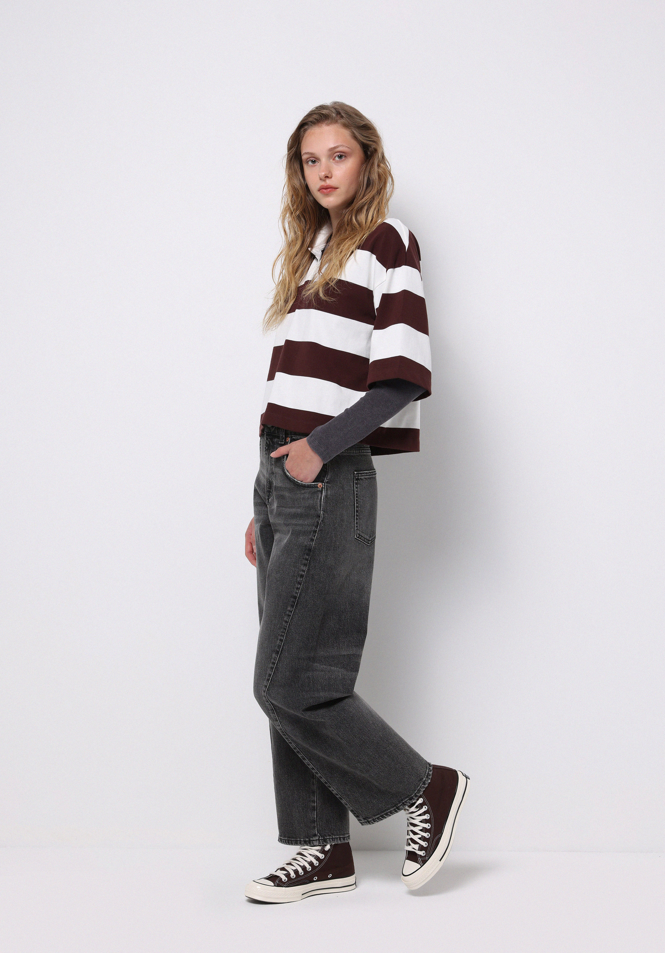Afișați detalii pentru Pantaloni De Dama Negru Loose Fit  Cl1076781