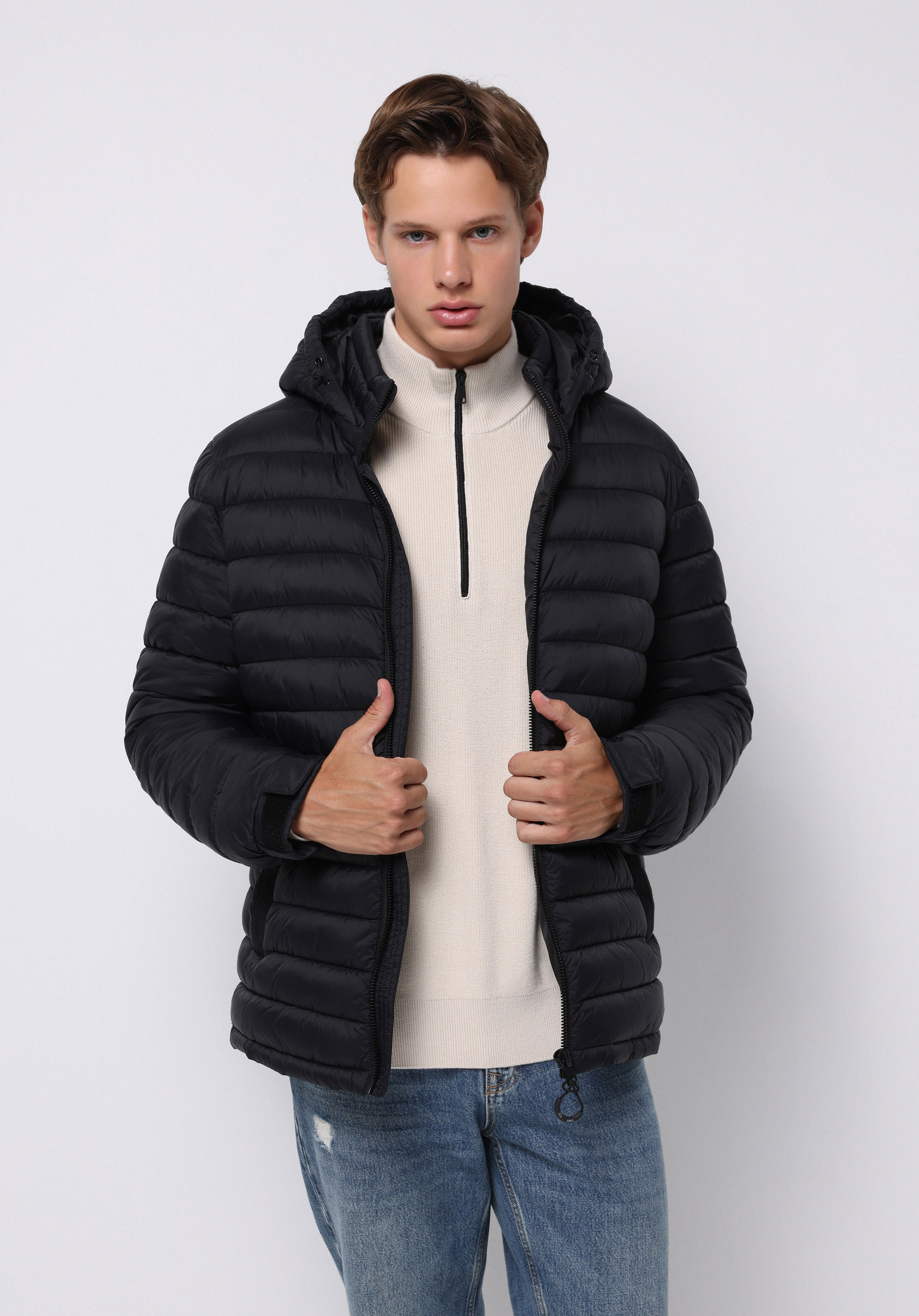 Afișați detalii pentru Jacheta De Barbati Negru Slim Fit  Cl1076511