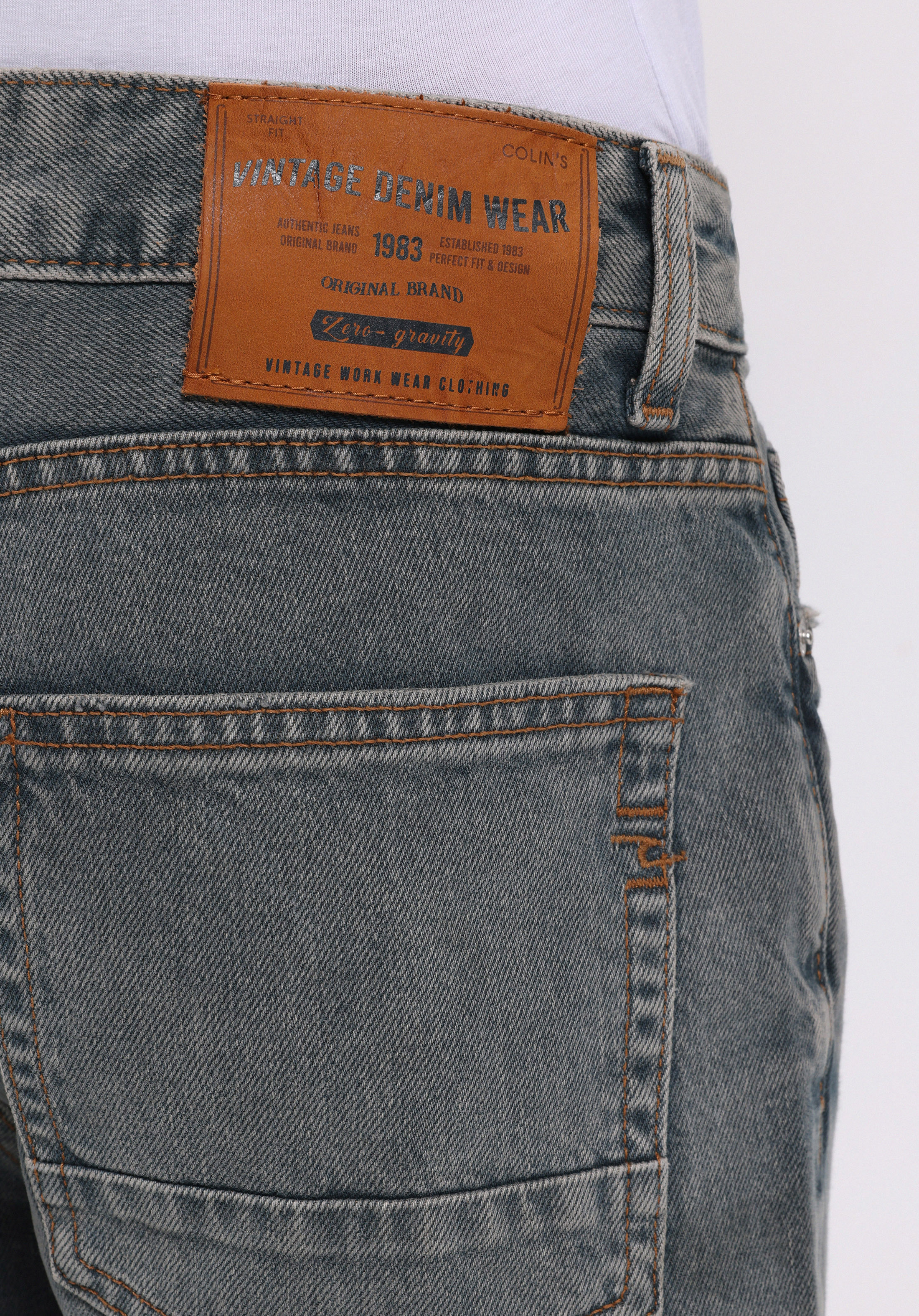 Afișați detalii pentru Pantaloni De Barbati Albastru Loose Straight Fit  Cl1076796