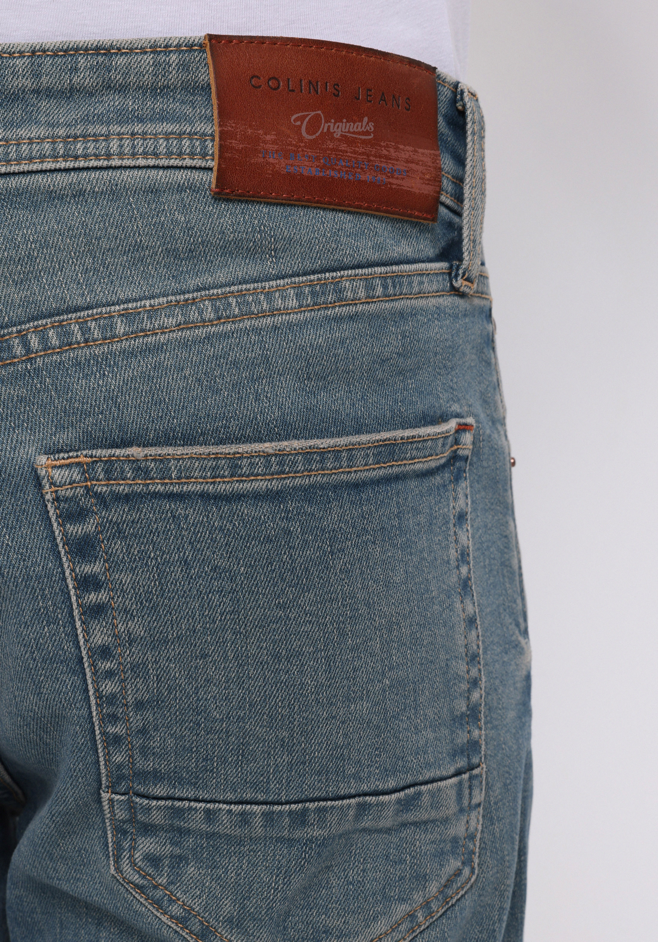 Afișați detalii pentru Pantaloni De Barbati Albastru Straight Fit 044 Karl Cl1076823