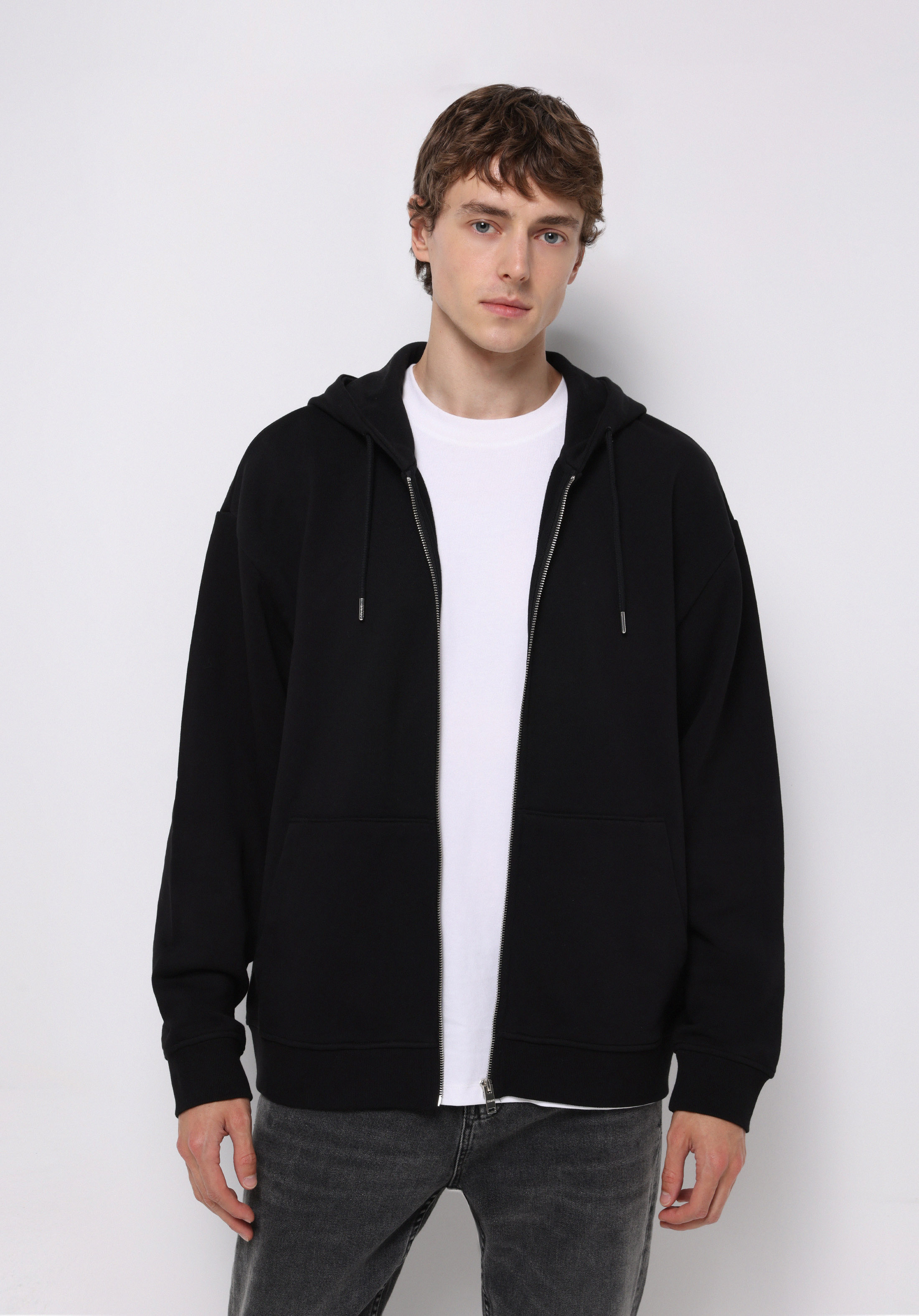 Afișați detalii pentru Hanorac / Bluza De Barbati Negru Oversize Fit  Cl1075851