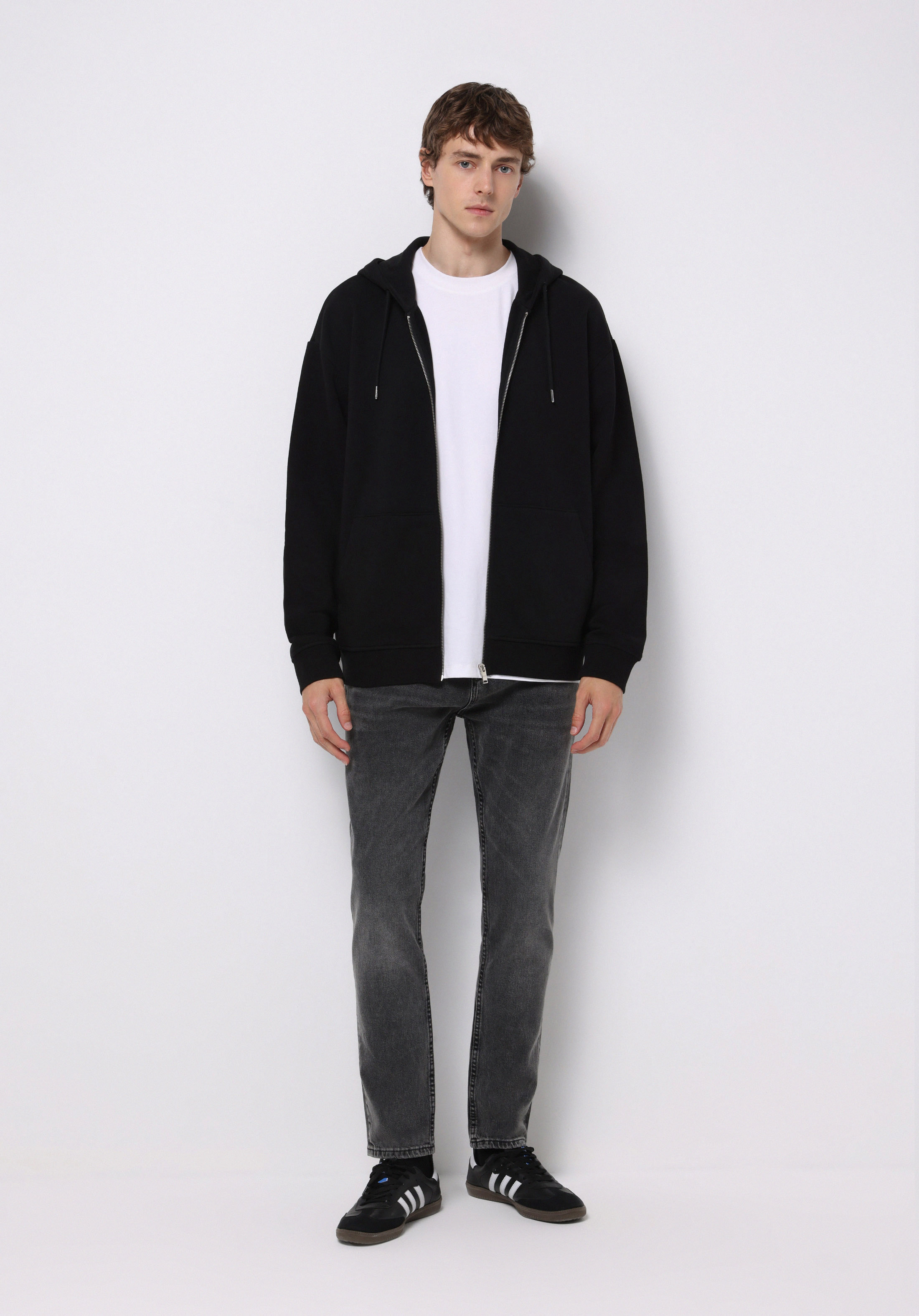 Afișați detalii pentru Hanorac / Bluza De Barbati Negru Oversize Fit  Cl1075851