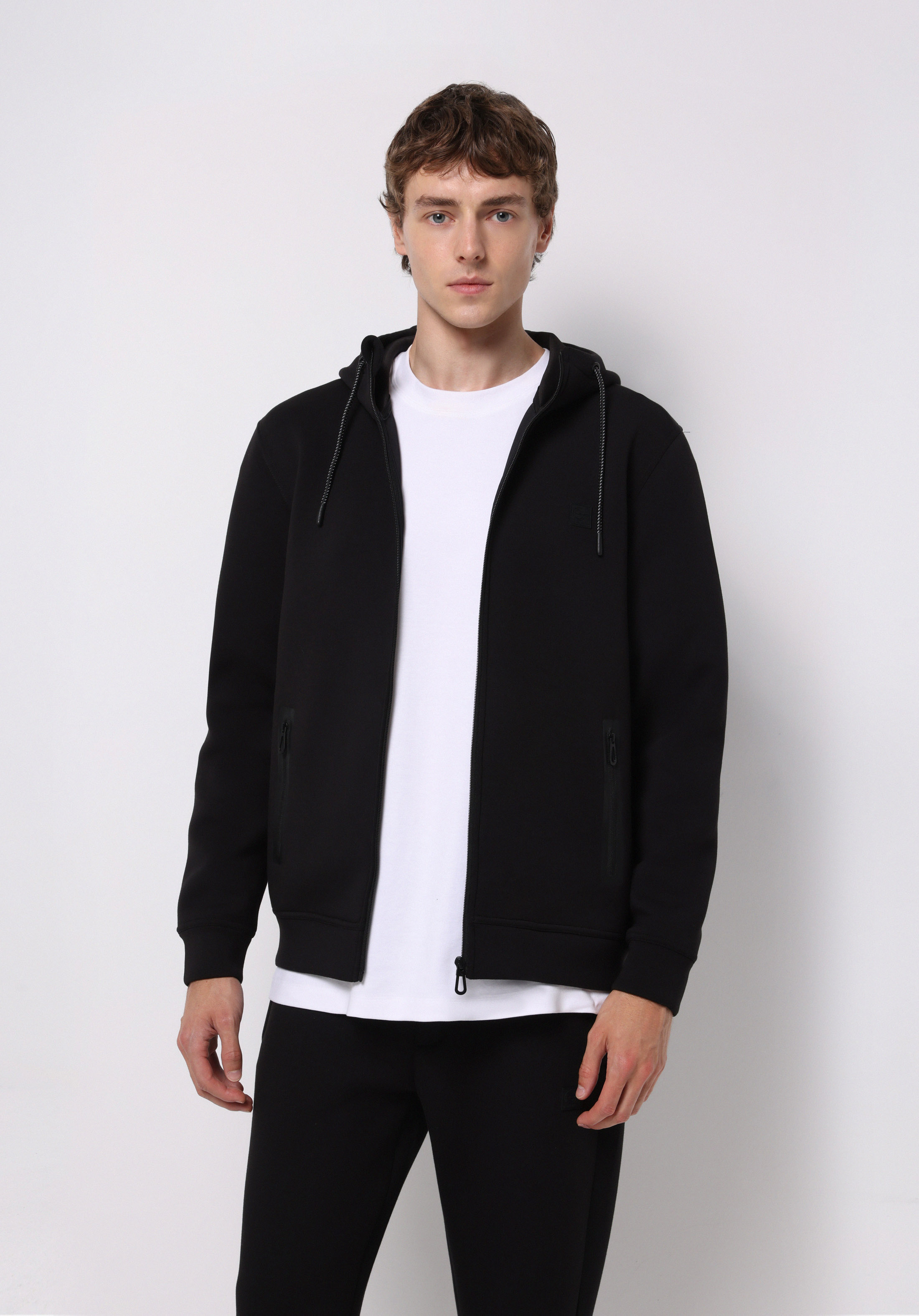 Afișați detalii pentru Hanorac / Bluza De Barbati Negru Regular Fit  Cl1075913