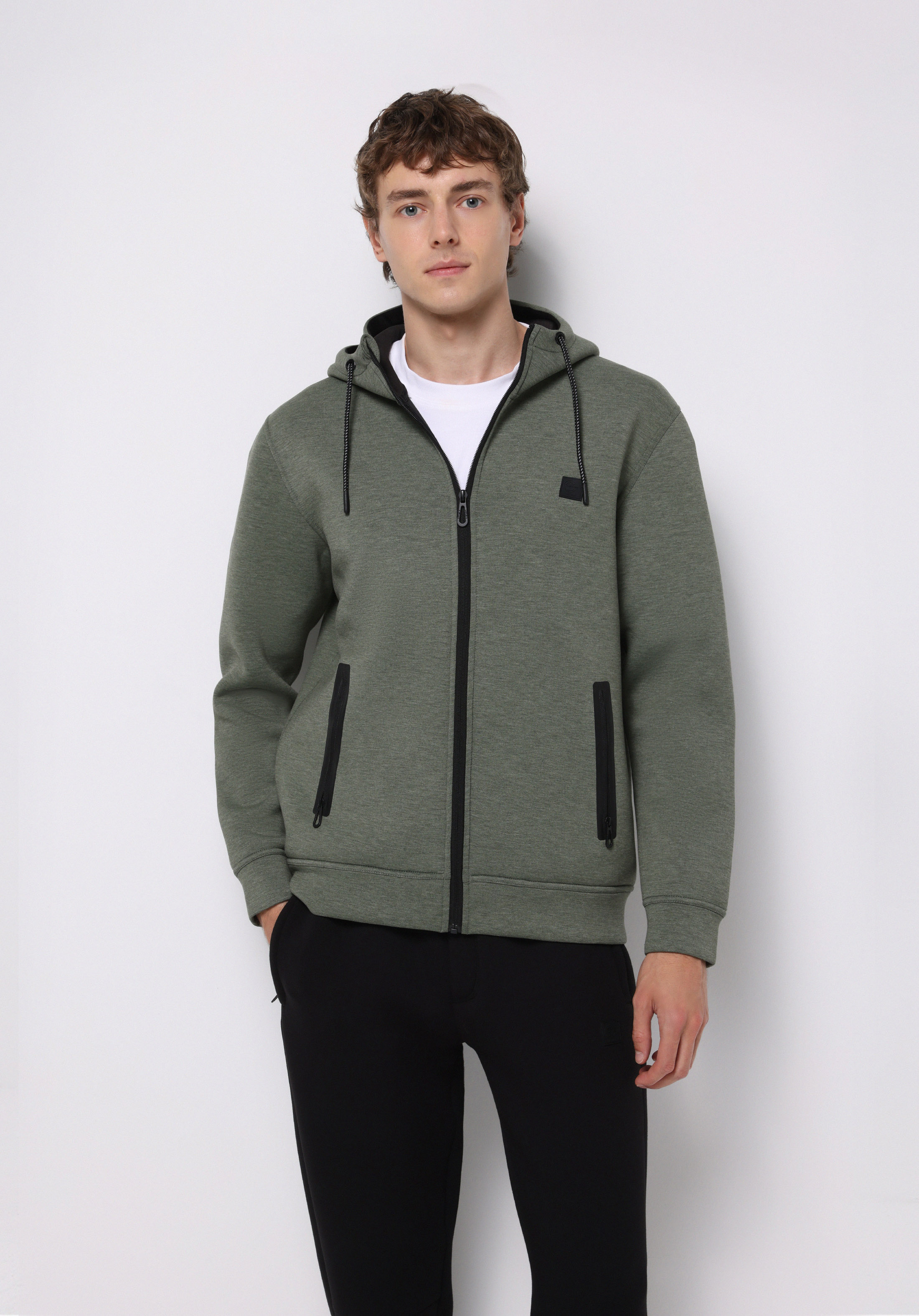 Afișați detalii pentru Hanorac / Bluza De Barbati Verde Regular Fit  Cl1075913