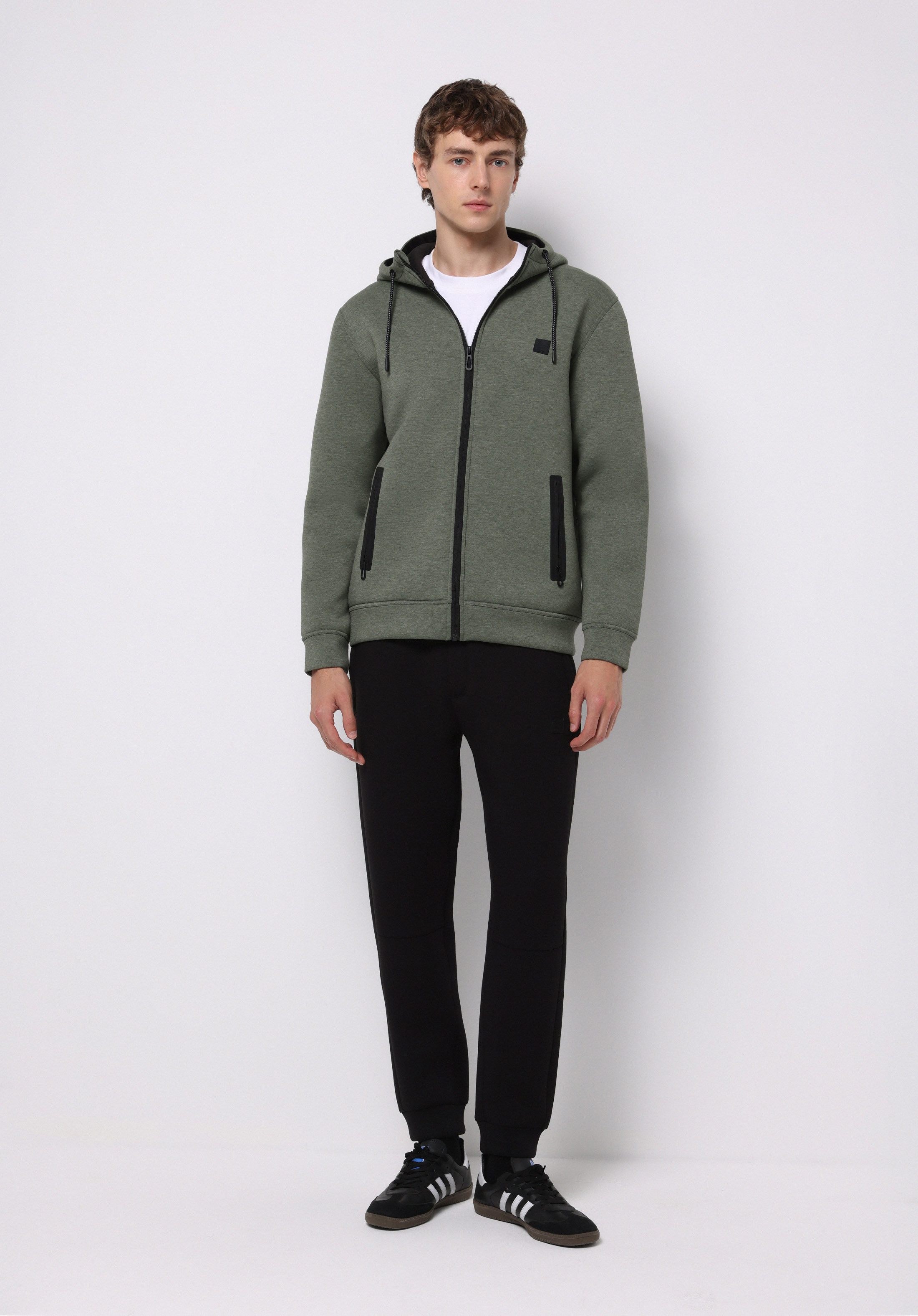 Afișați detalii pentru Hanorac / Bluza De Barbati Verde Regular Fit  Cl1075913
