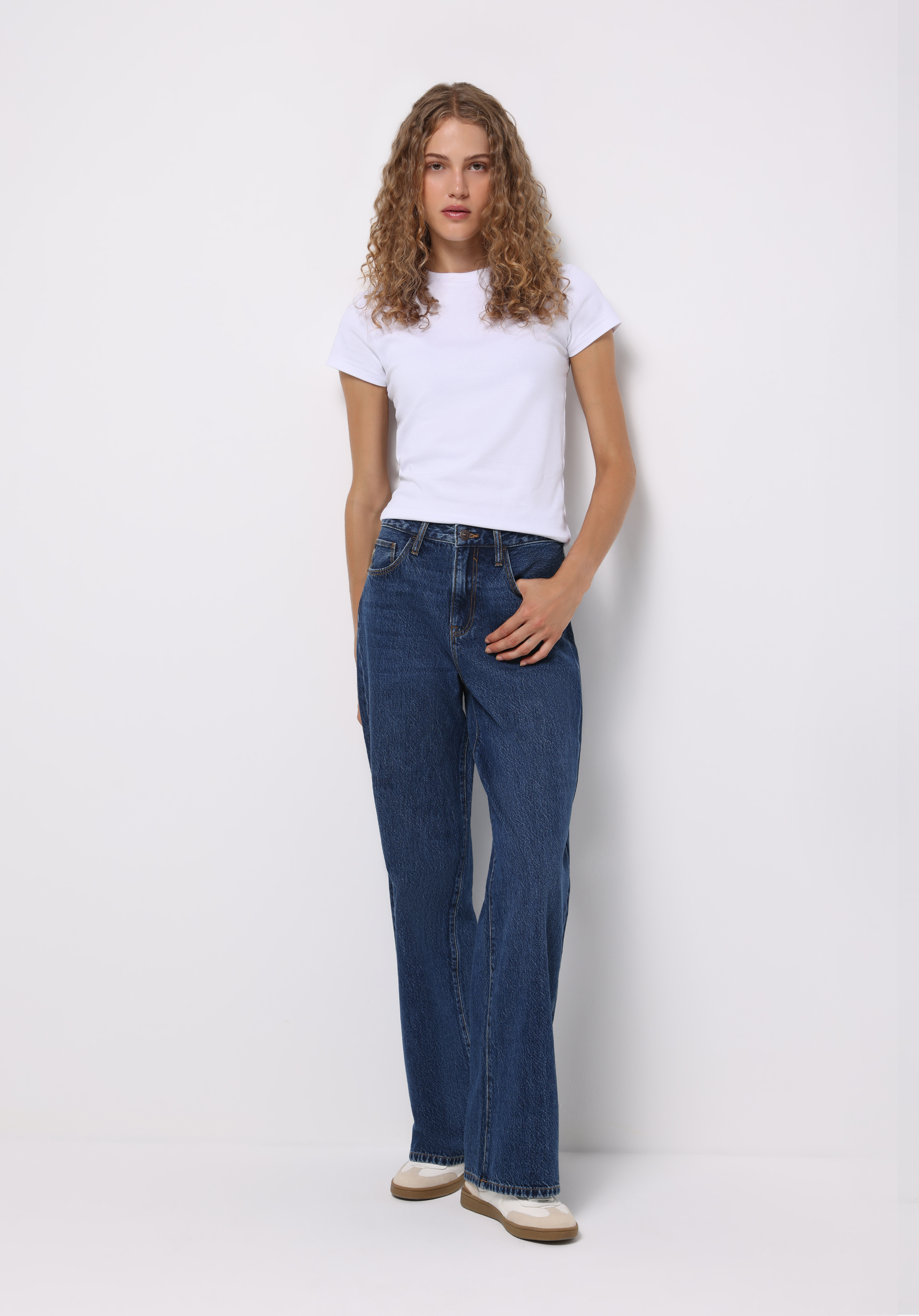 Afișați detalii pentru Pantaloni De Dama Albastru Inchis Regular Fit 970 Berry Cl1076568