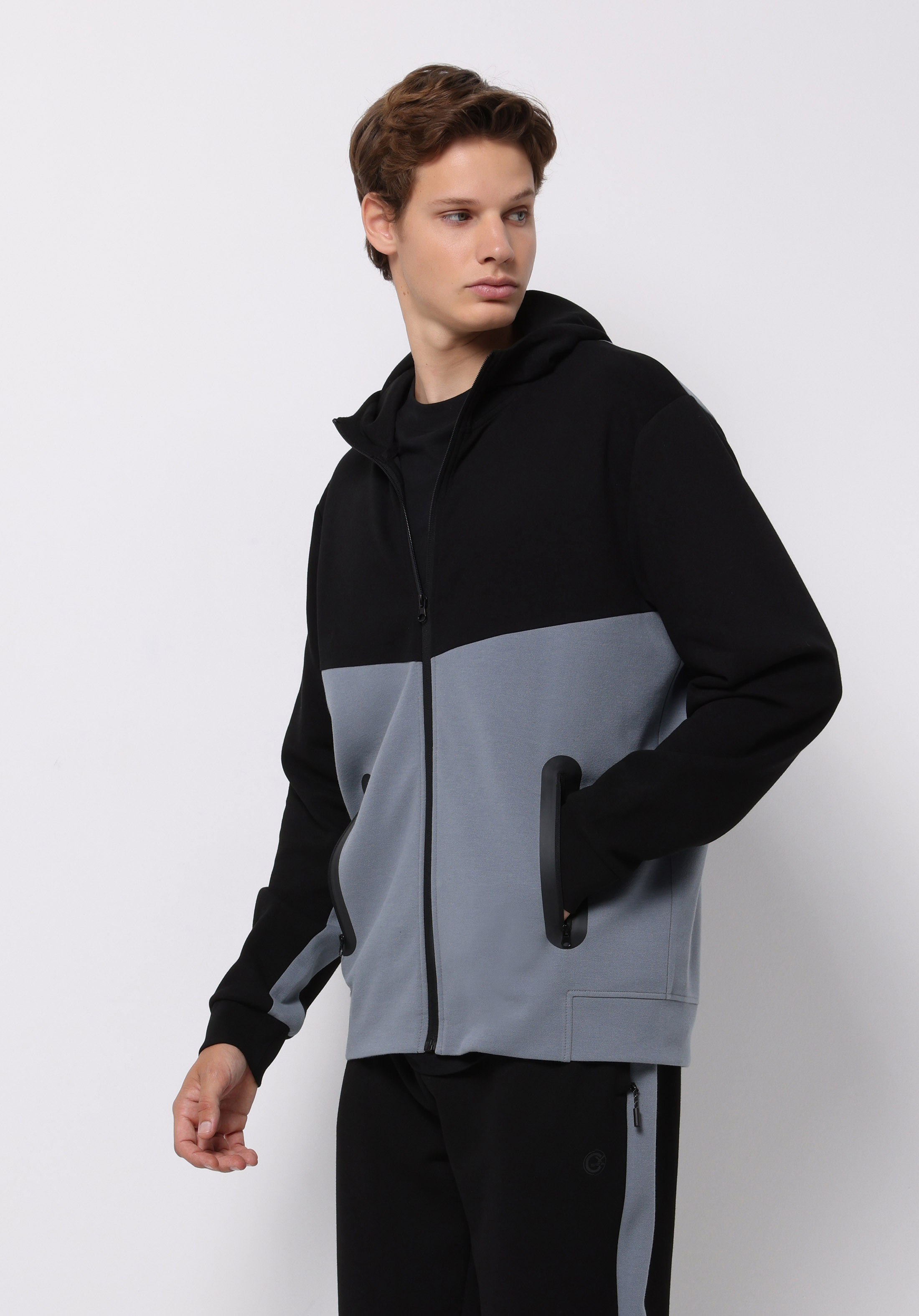 Afișați detalii pentru Hanorac / Bluza De Barbati Negru Regular Fit  Cl1076484