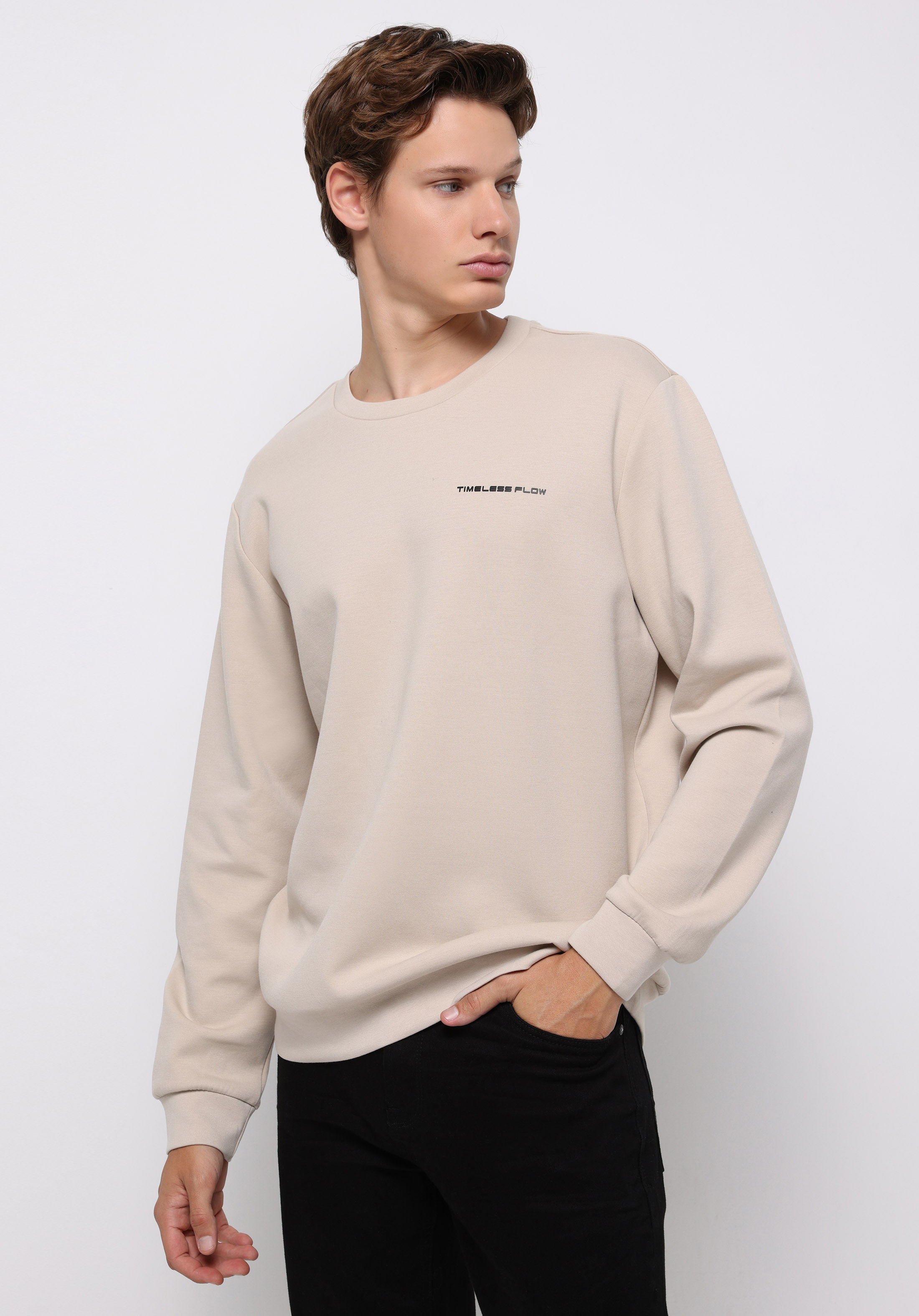 Afișați detalii pentru Hanorac / Bluza De Barbati Bej Regular Fit  Cl1077180