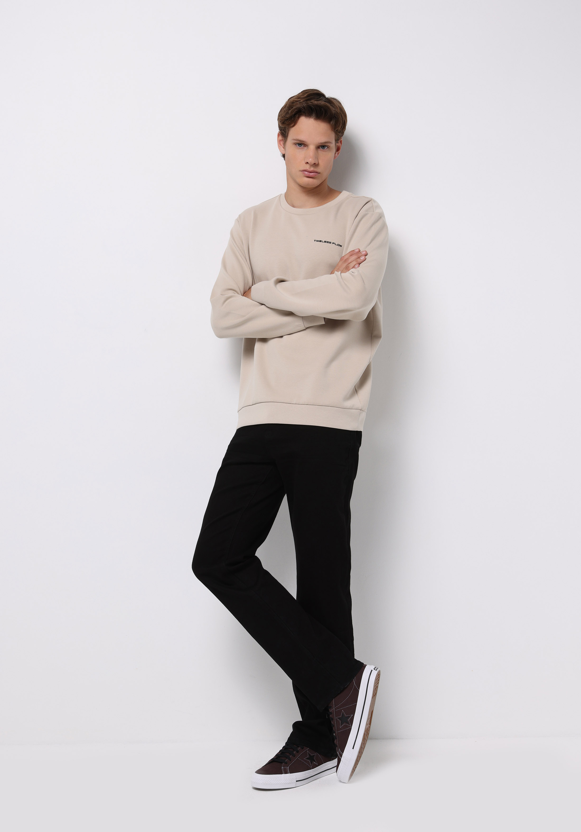 Afișați detalii pentru Hanorac / Bluza De Barbati Bej Regular Fit  Cl1077180