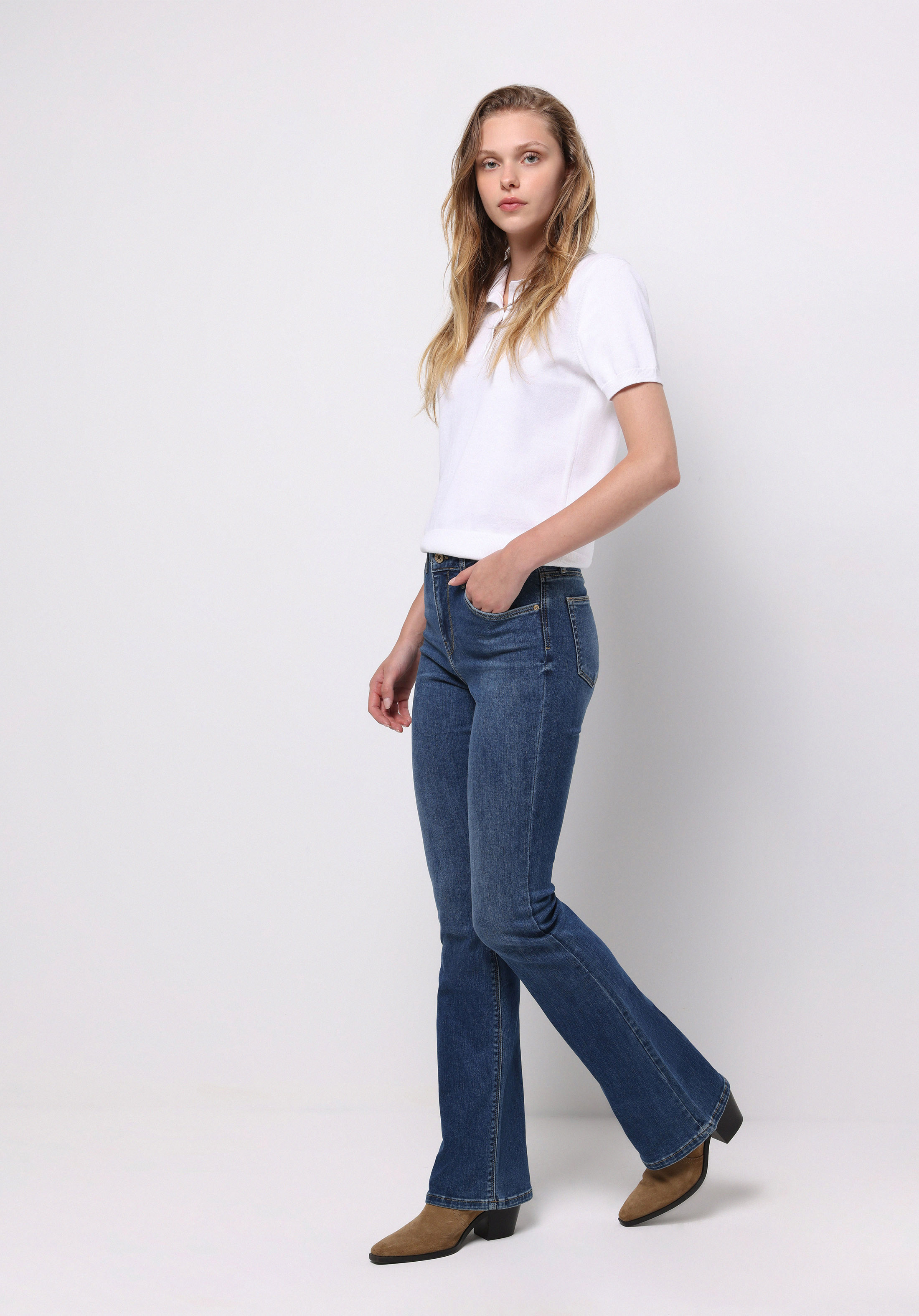 Afișați detalii pentru Pantaloni De Dama Albastru Slim Fit  Cl1077110
