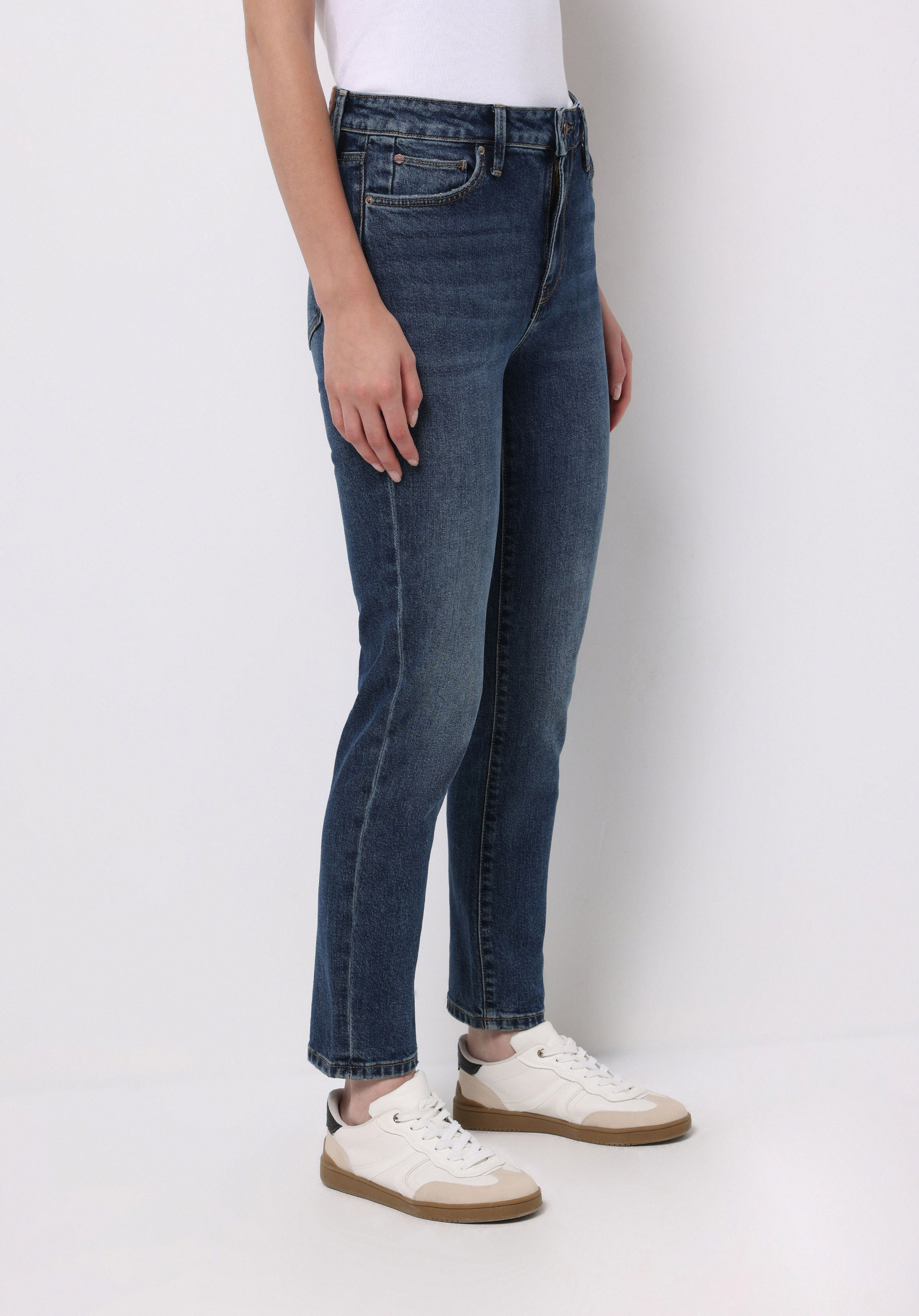 Afișați detalii pentru Pantaloni De Dama Albastru Slim Fit 703 Carla Cl1077116