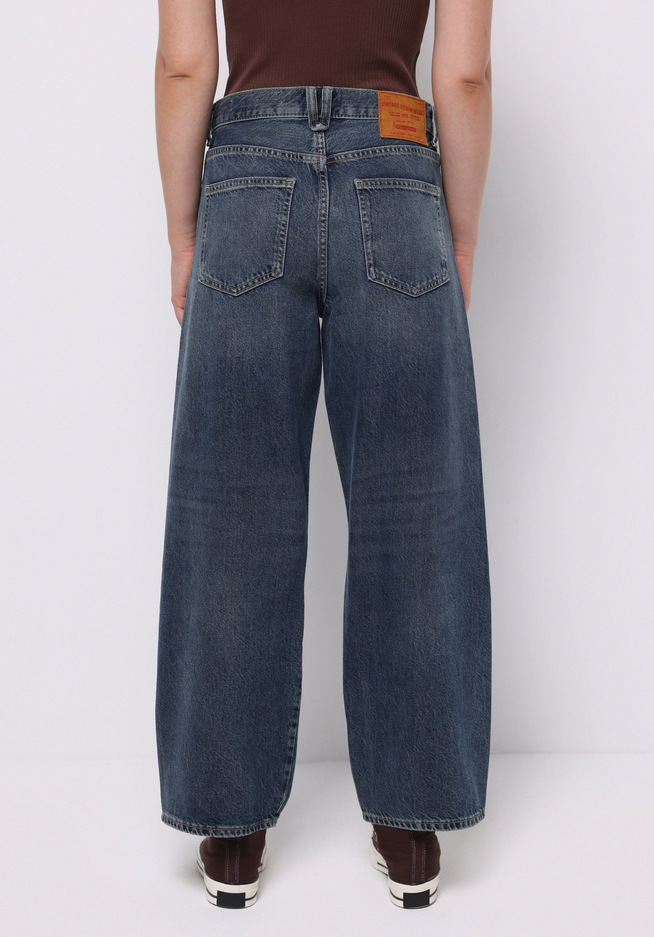 Afișați detalii pentru Pantaloni De Dama Albastru Loose Fit  Cl1076780