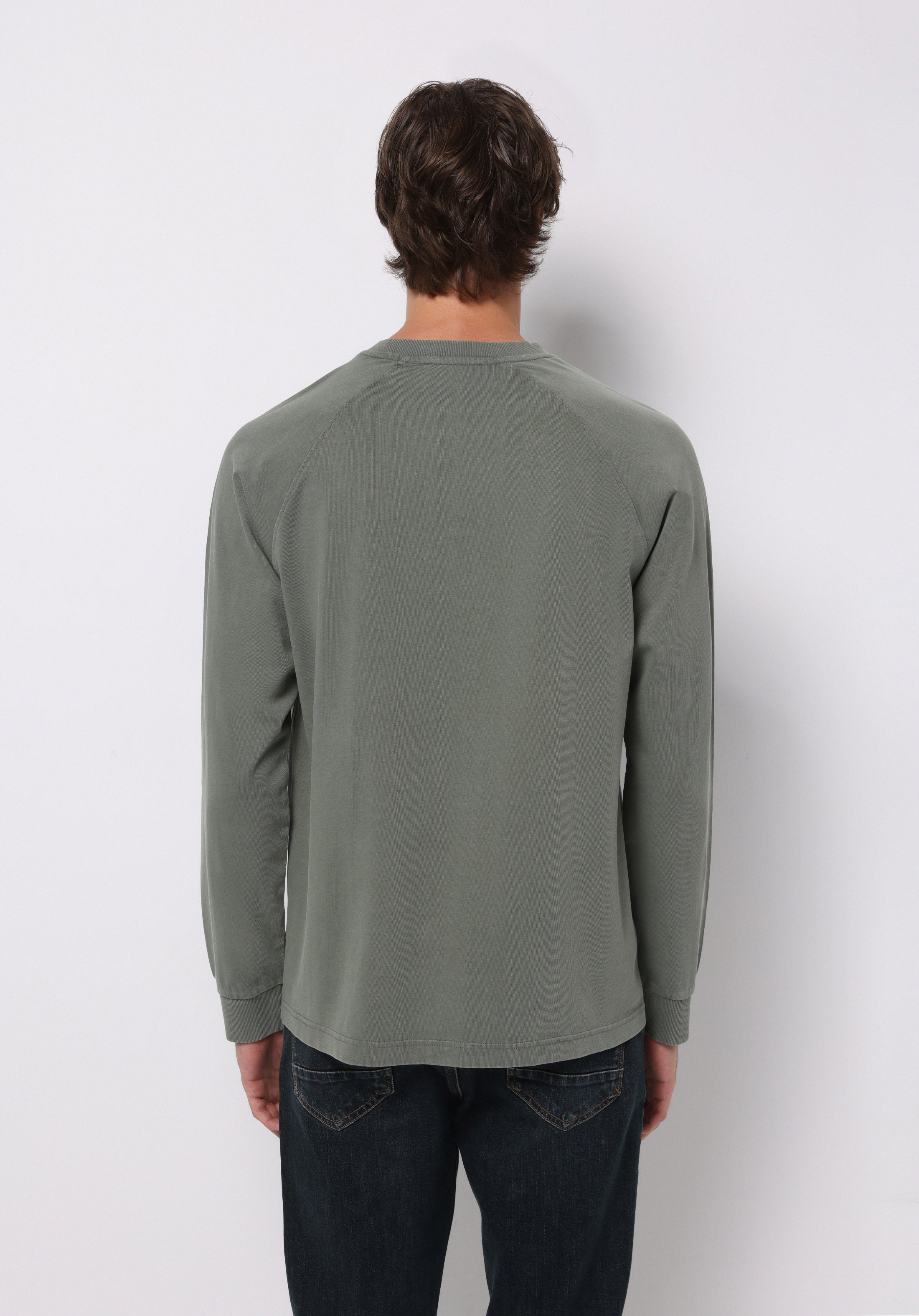 Afișați detalii pentru Tricou Cu Maneca Lunga De Barbati Verde Comfort Fit  Cl1076339