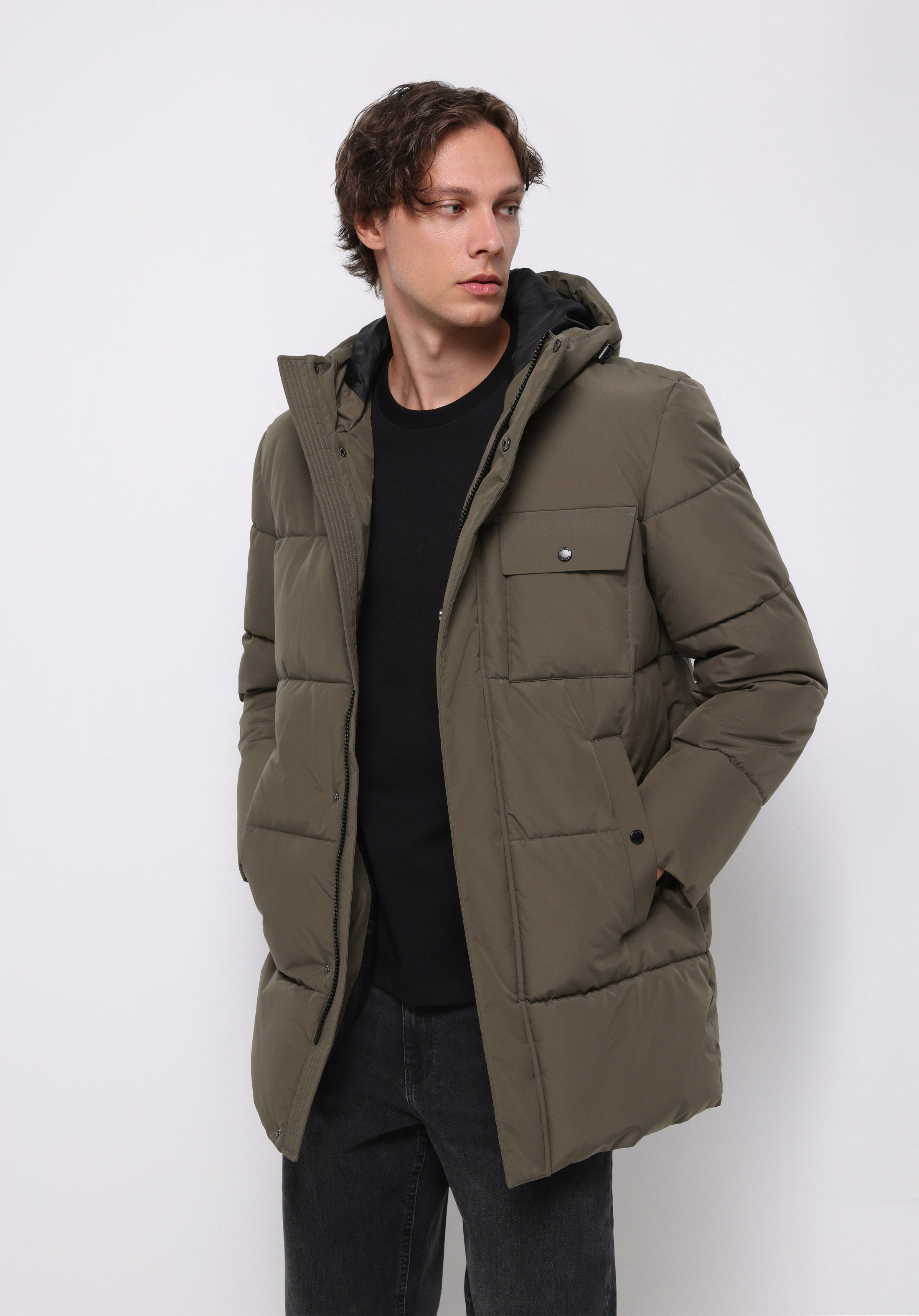 Afișați detalii pentru Palton De Barbati Verde Regular Fit  Cl1076393