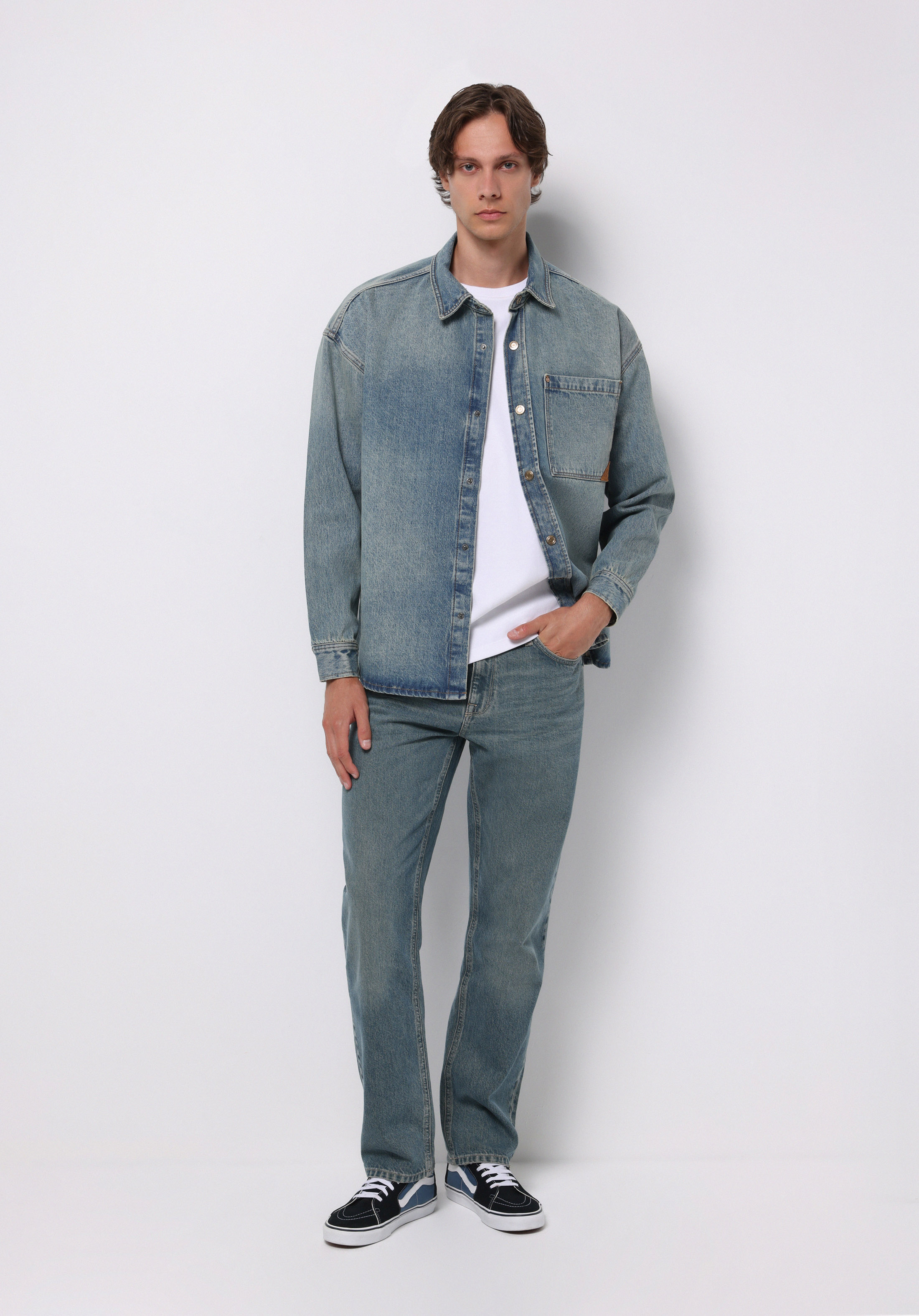 Afișați detalii pentru Jachetă De Barbati Albastru Oversize Fit  Cl1076867