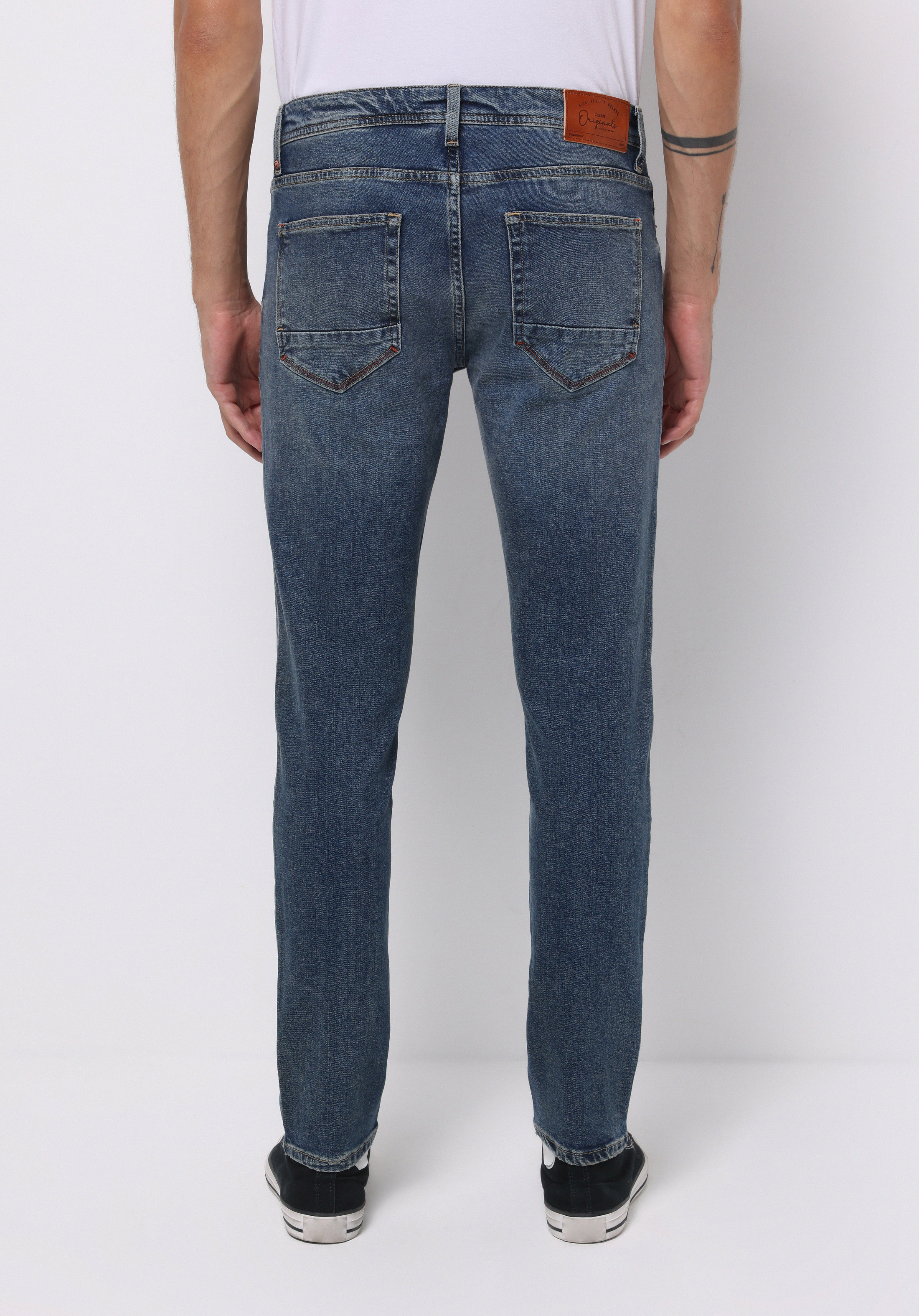 Afișați detalii pentru Pantaloni De Barbati Albastru Straight Fit 044 Karl Cl1076968
