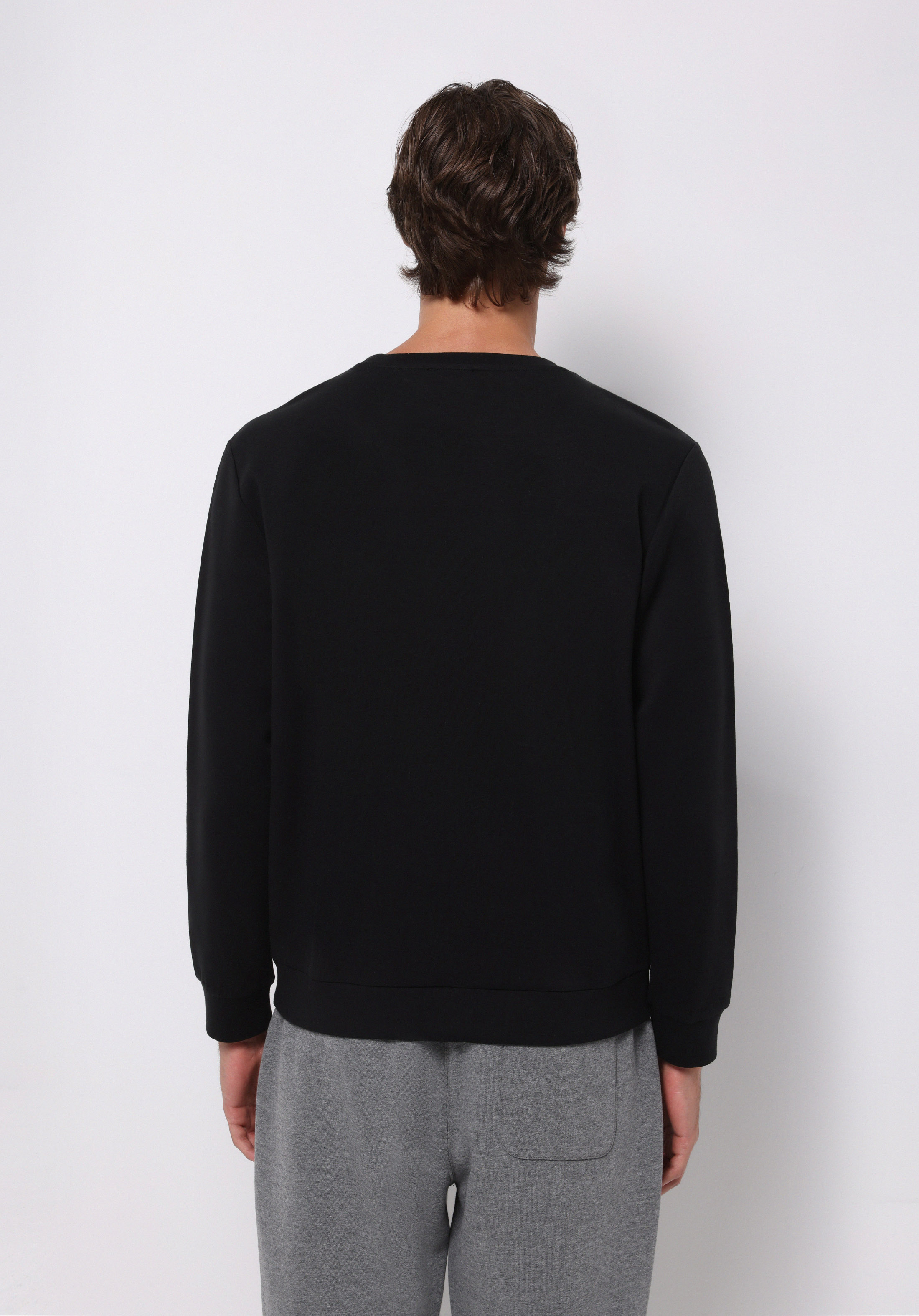 Afișați detalii pentru Hanorac / Bluza De Barbati Negru Regular Fit  Cl1077180