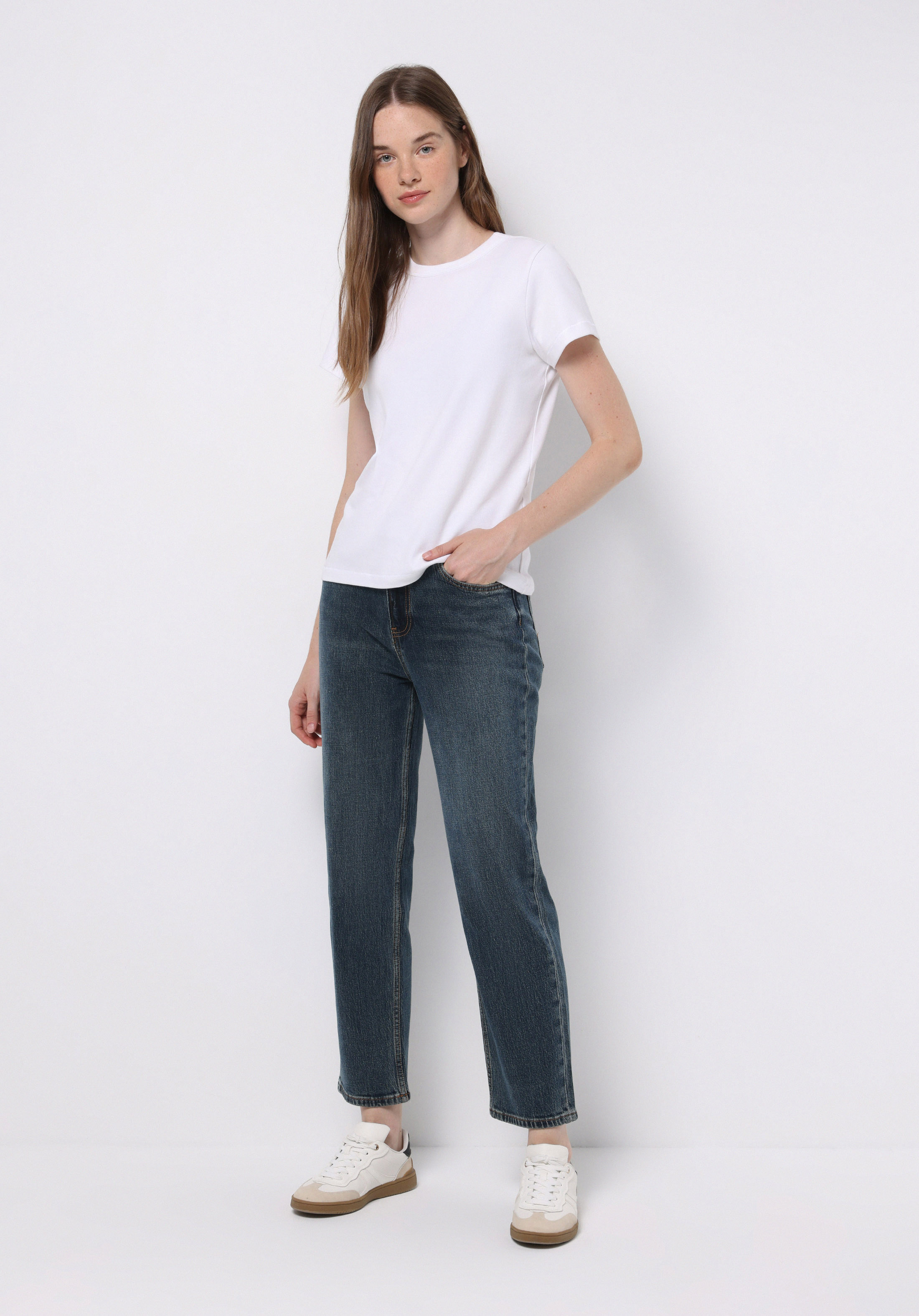 Afișați detalii pentru Pantaloni De Dama Albastru Straight Fit 884 Lauren Cl1077360