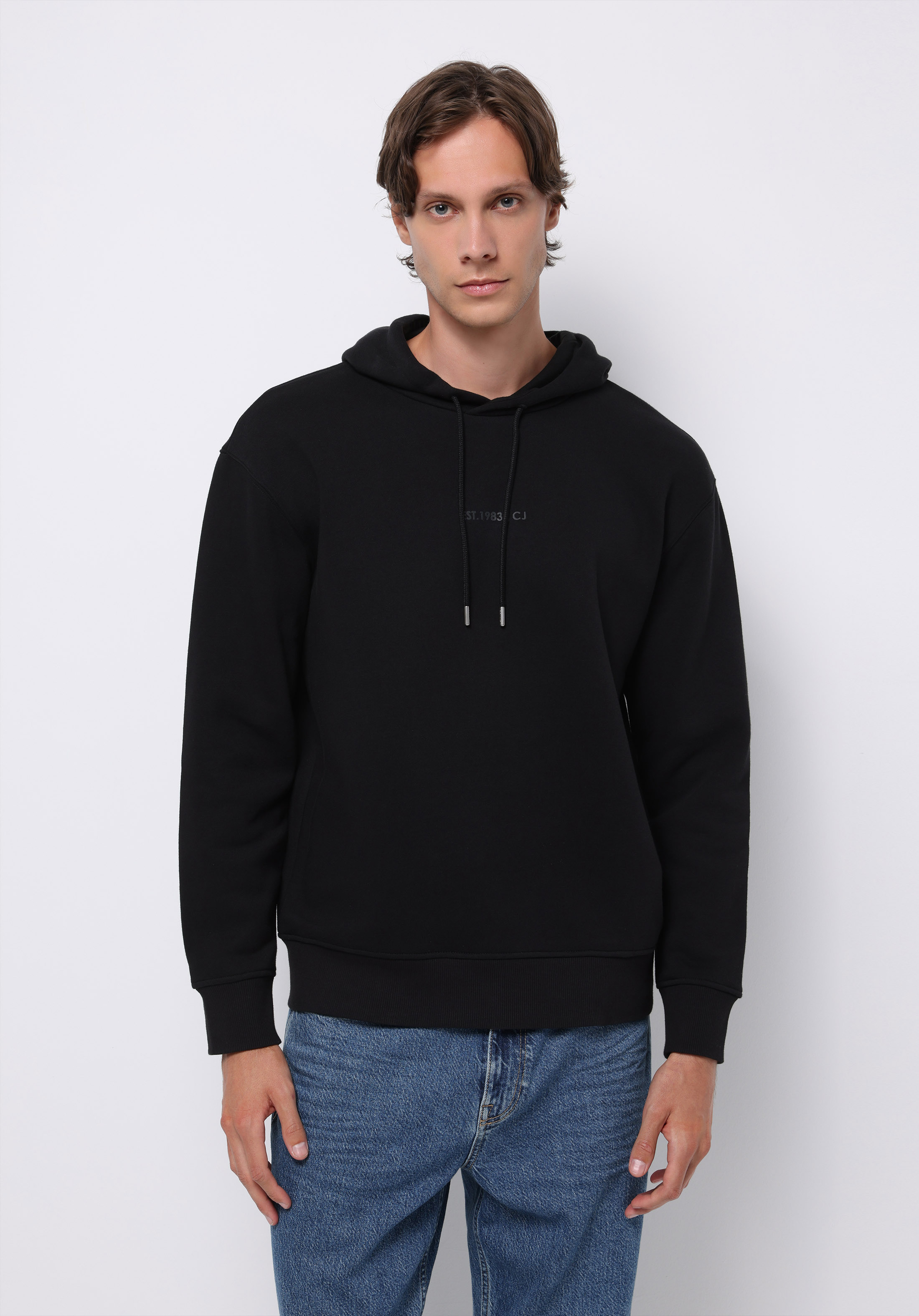 Afișați detalii pentru Hanorac / Bluza De Barbati Negru Comfort Fit  Cl1075715