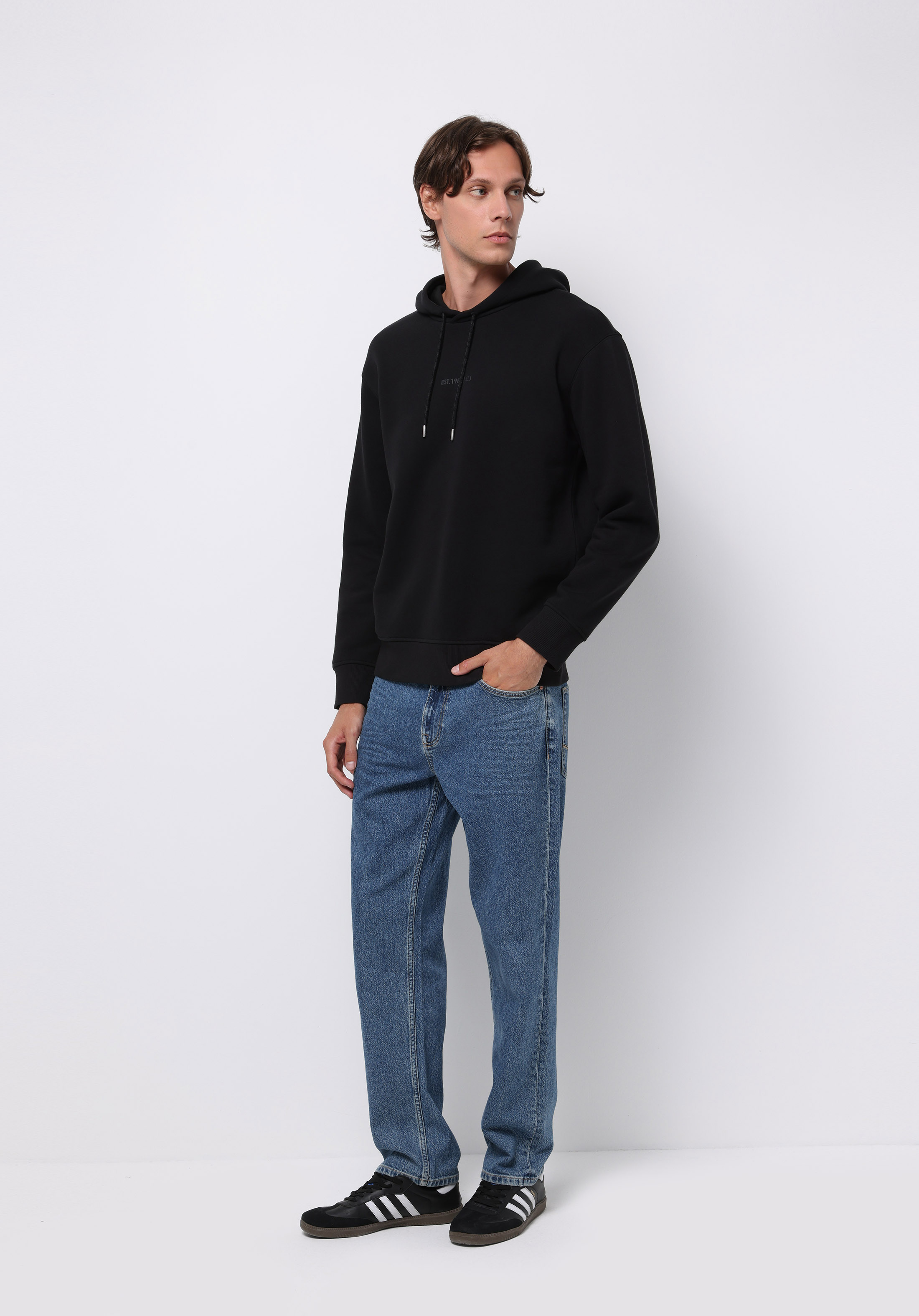 Afișați detalii pentru Hanorac / Bluza De Barbati Negru Comfort Fit  Cl1075715