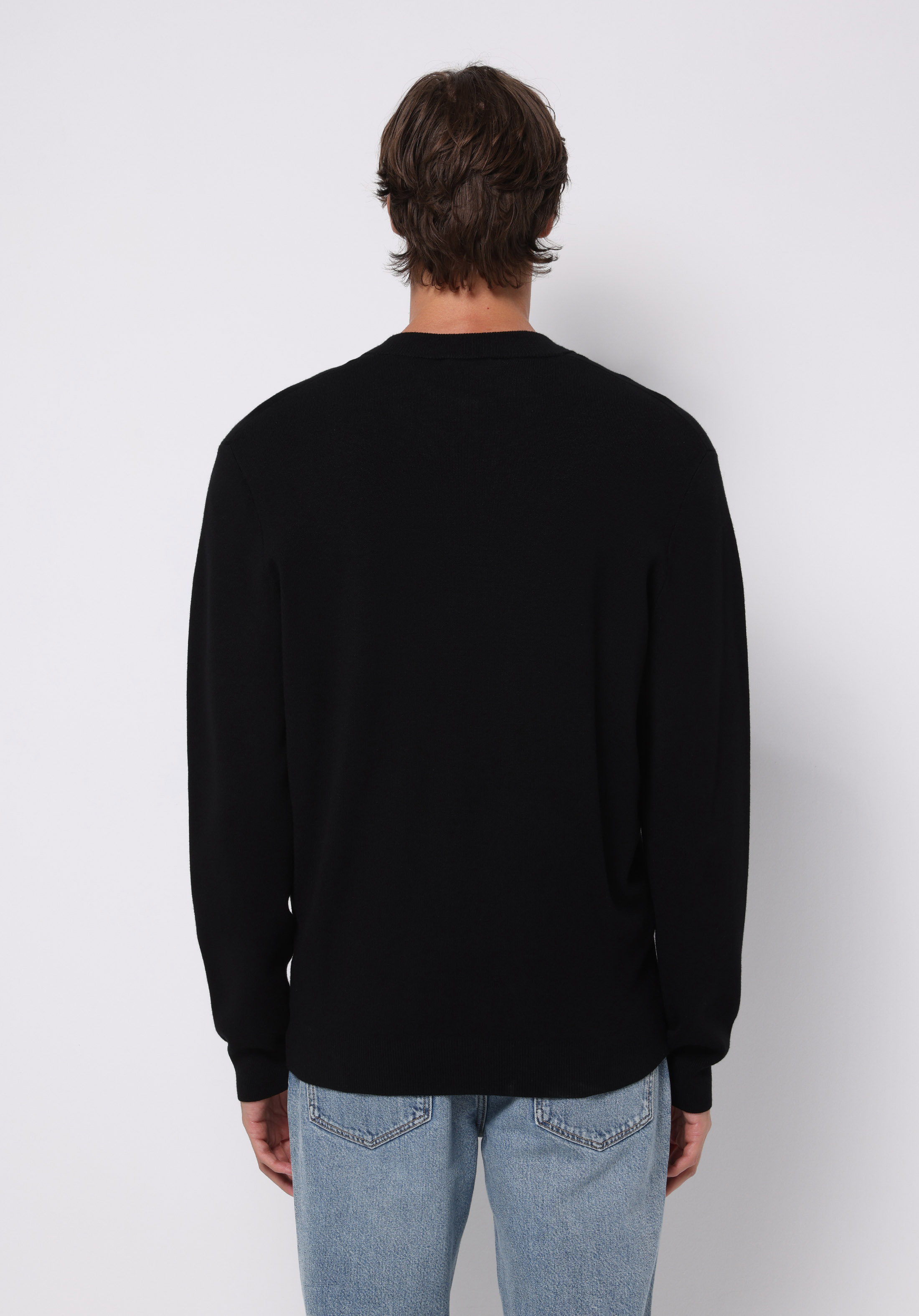 Afișați detalii pentru Cardigan De Barbati Negru Regular Fit  Cl1076576
