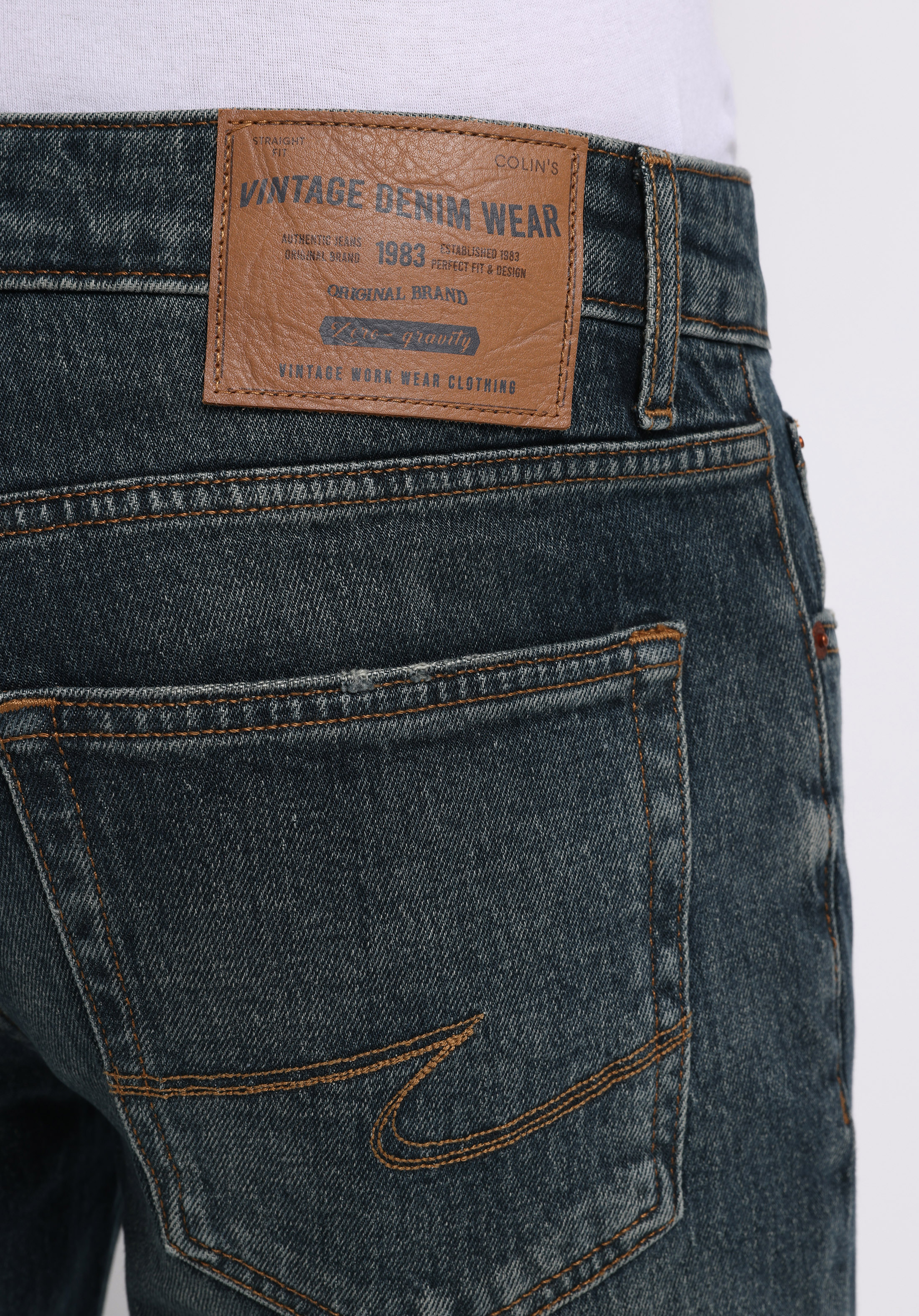 Afișați detalii pentru Pantaloni De Barbati Albastru Straight Fit 044 Karl Cl1077370