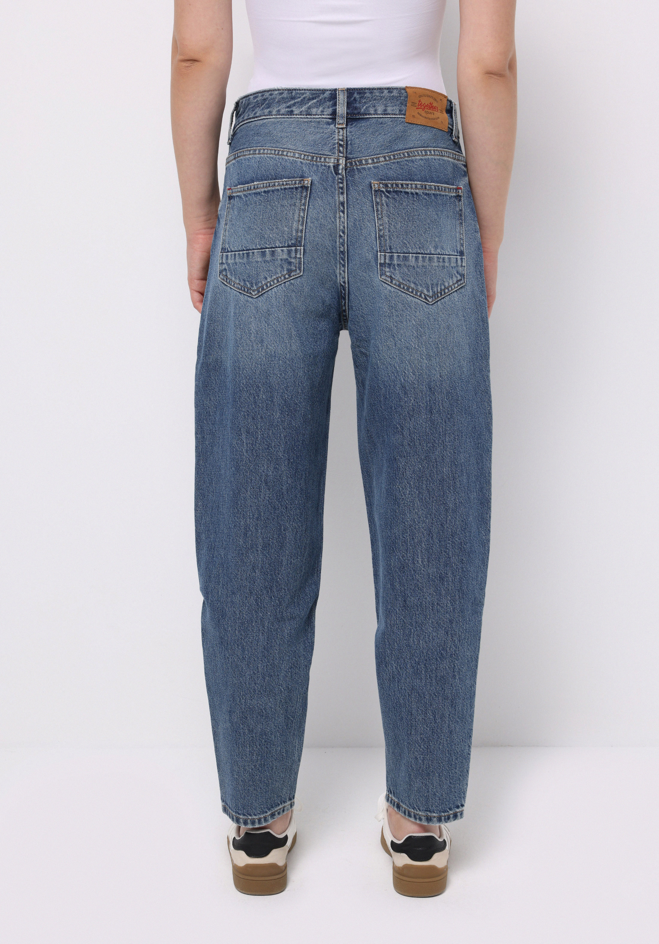 Afișați detalii pentru Pantaloni De Dama Albastru Barrel Fit  Cl1076901