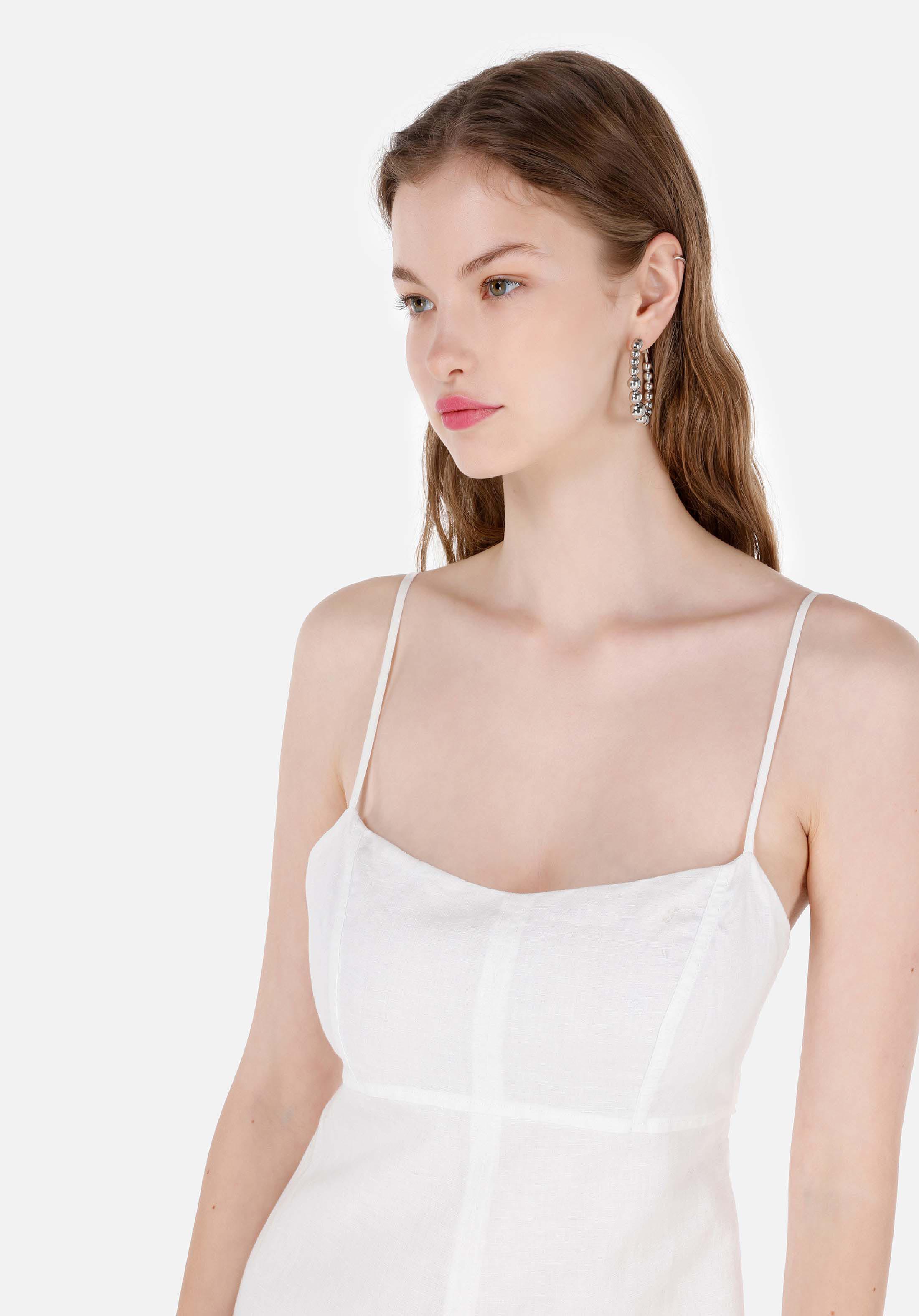 Afișați detalii pentru Rochie Albă Pentru Femei Regular Fit