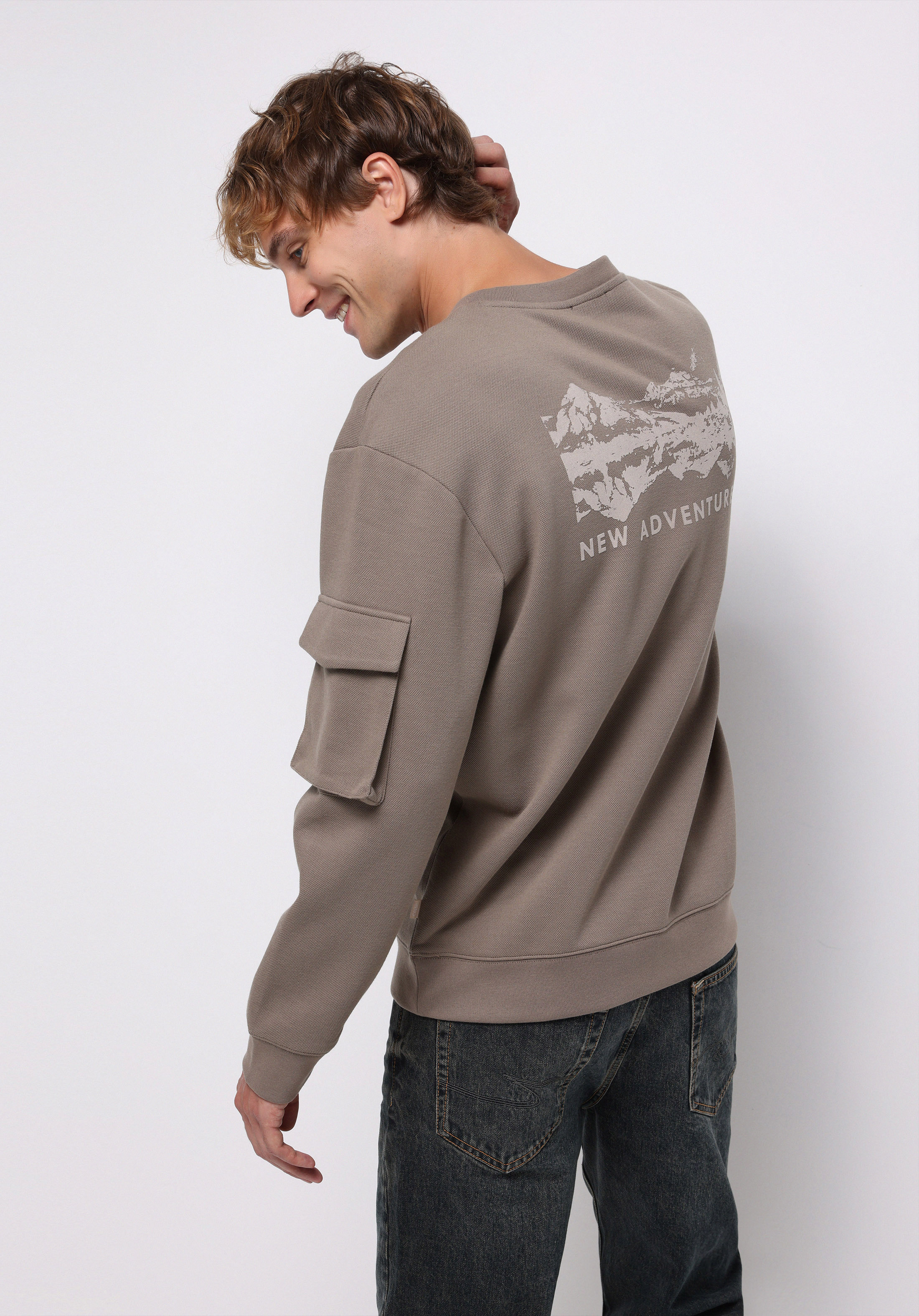 Afișați detalii pentru Hanorac / Bluza De Barbati Bej Comfort Fit  Cl1076476