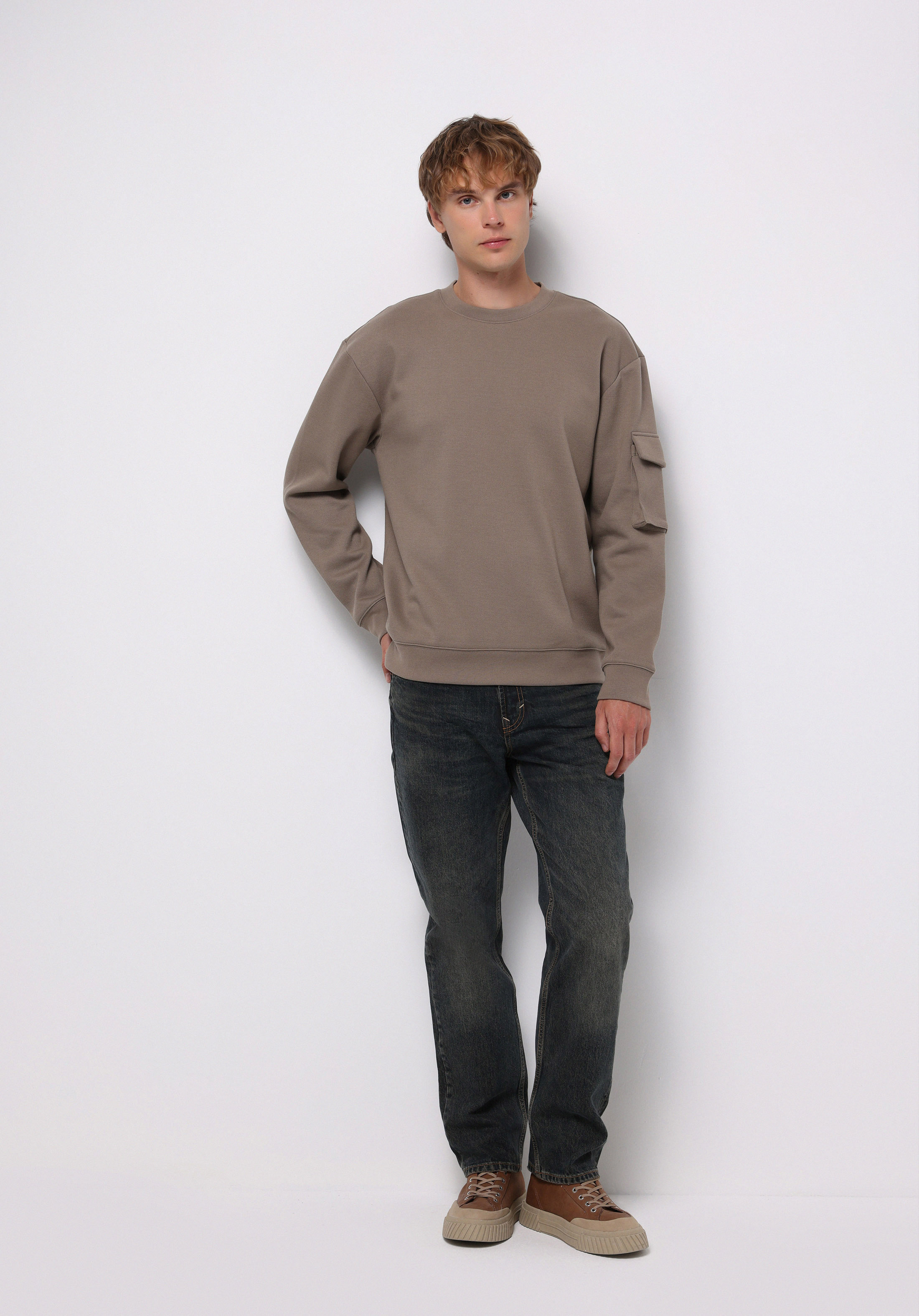 Afișați detalii pentru Hanorac / Bluza De Barbati Bej Comfort Fit  Cl1076476
