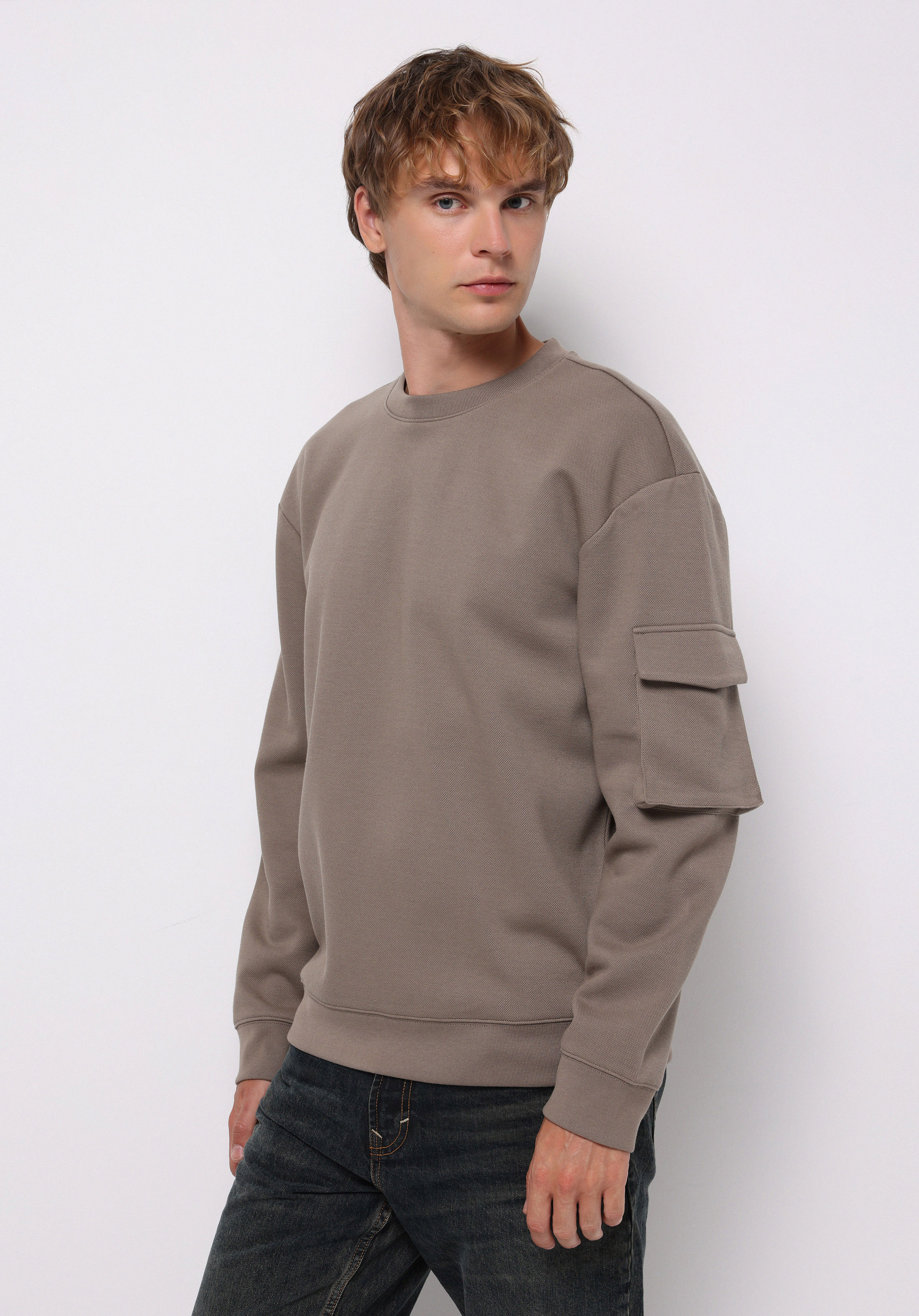 Afișați detalii pentru Hanorac / Bluza De Barbati Bej Comfort Fit  Cl1076476