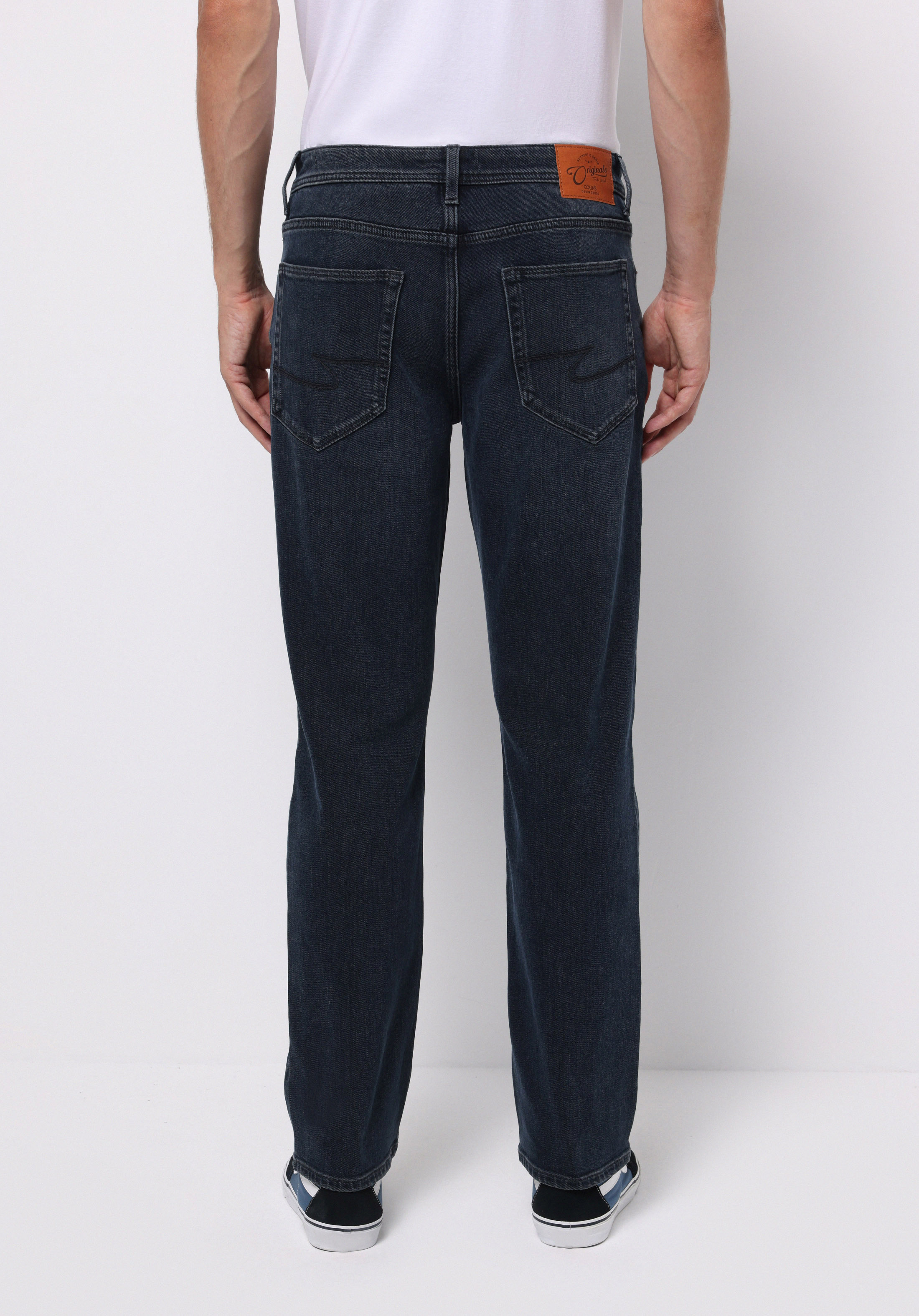 Afișați detalii pentru Pantaloni De Barbati Albastru Inchis Regular Fit 045 David Cl1076903