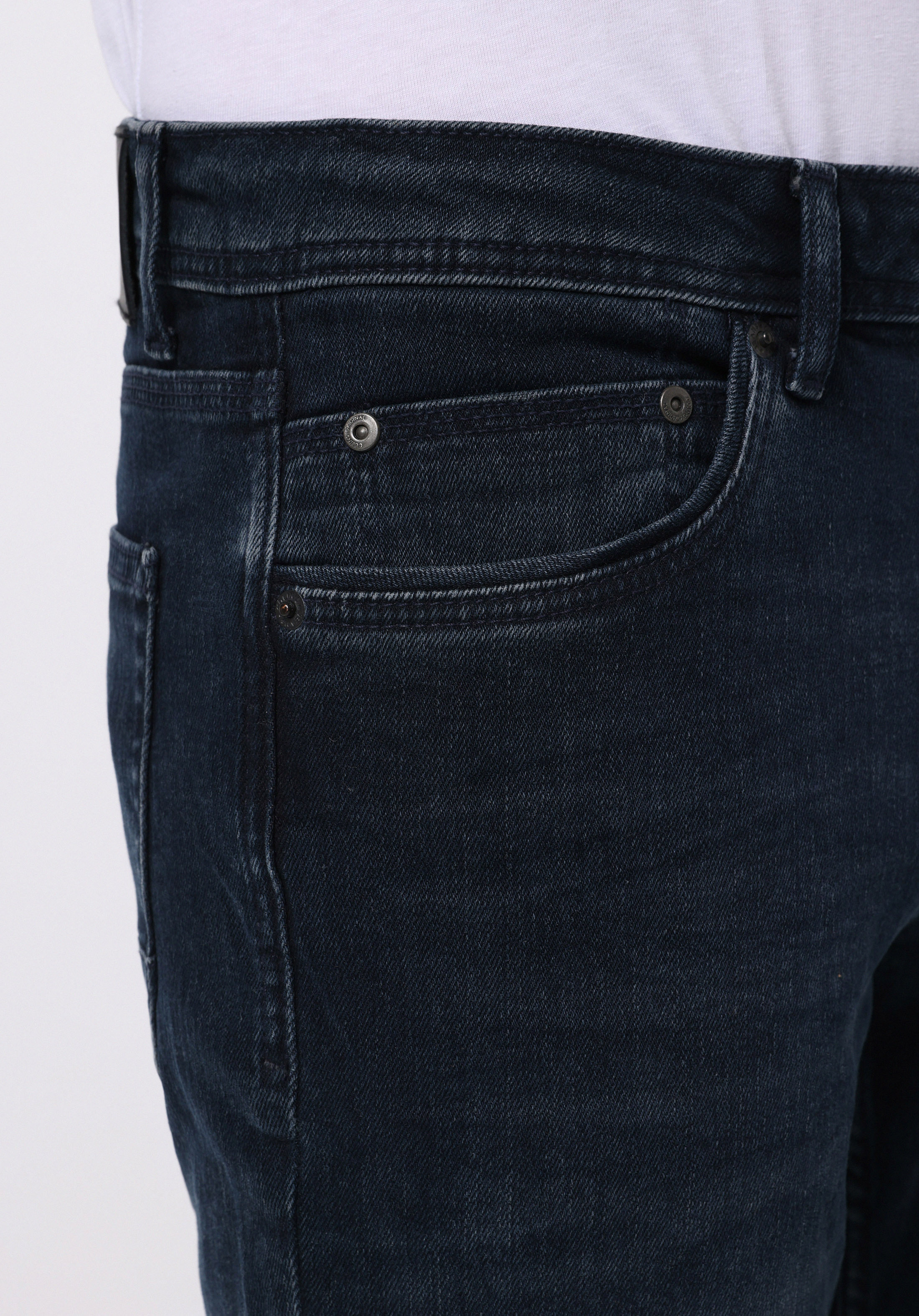 Afișați detalii pentru Pantaloni De Barbati Albastru Straight Fit 044 Karl Cl1076971