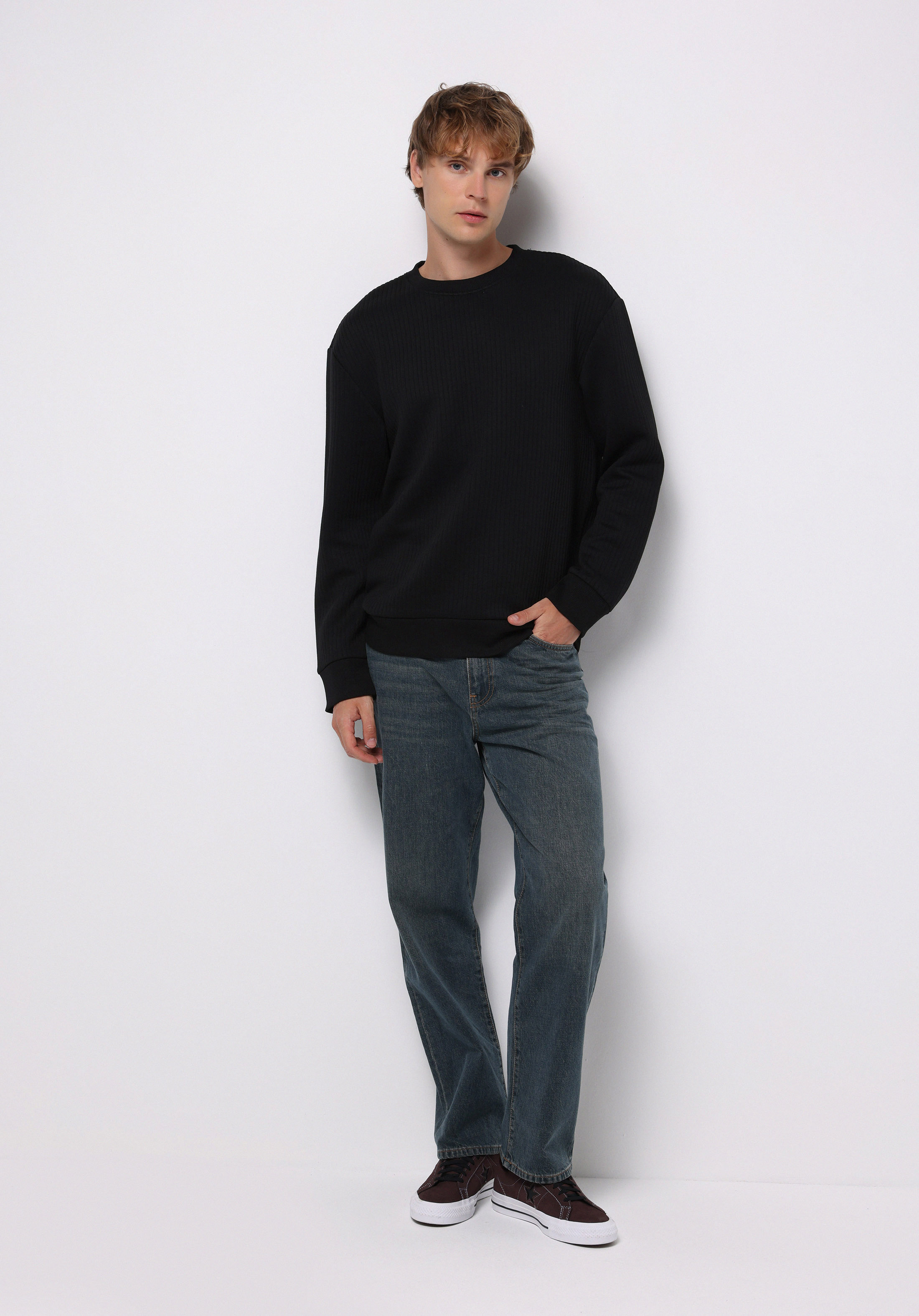 Afișați detalii pentru Hanorac / Bluza De Barbati Negru Comfort Fit  Cl1077179
