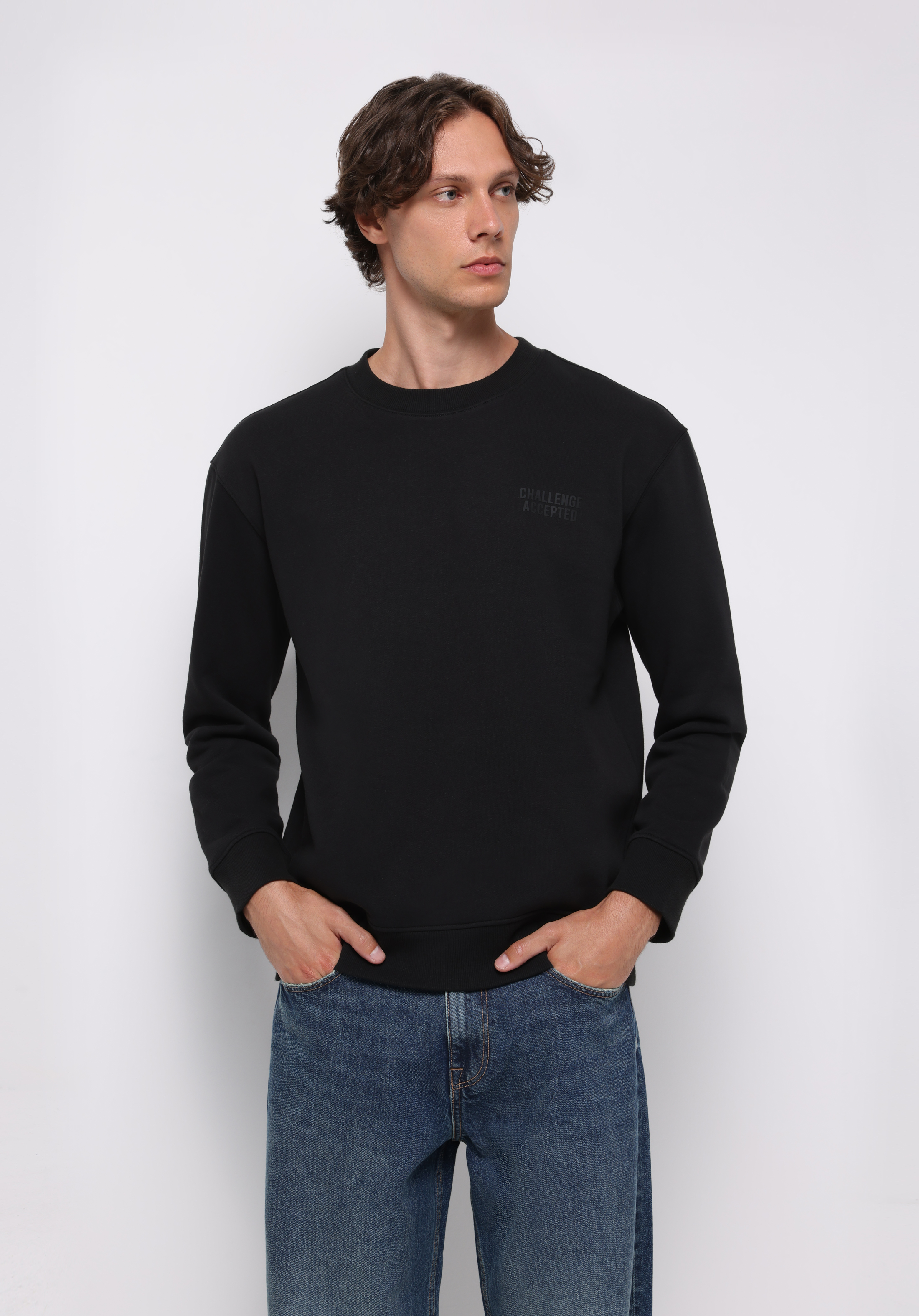 Afișați detalii pentru Hanorac / Bluza De Barbati Negru Comfort Fit  Cl1075729