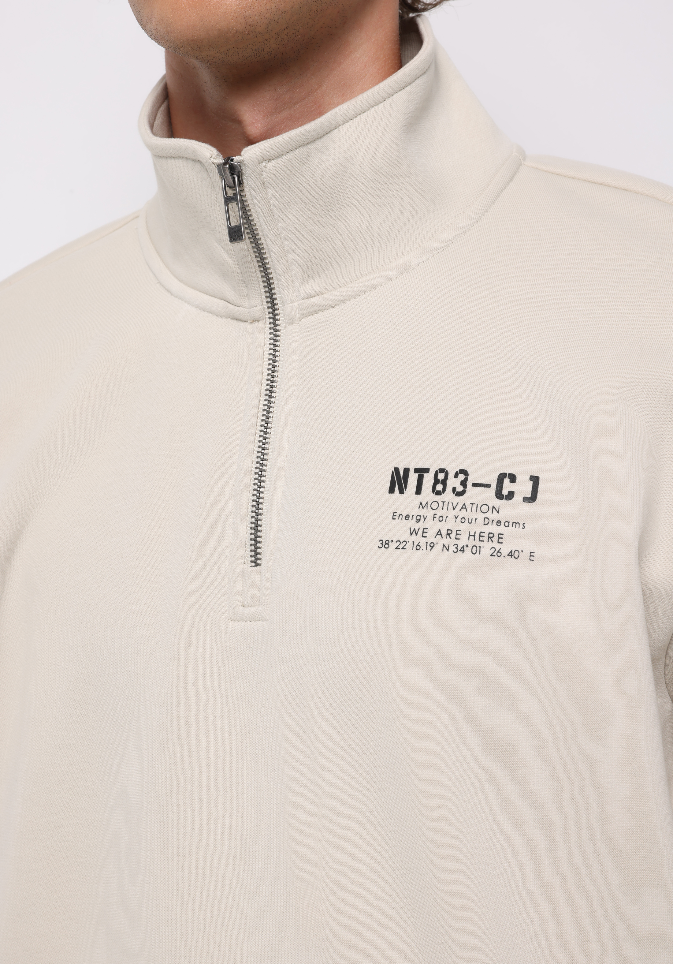 Afișați detalii pentru Hanorac / Bluza De Barbati Alb Comfort Fit  Cl1077098