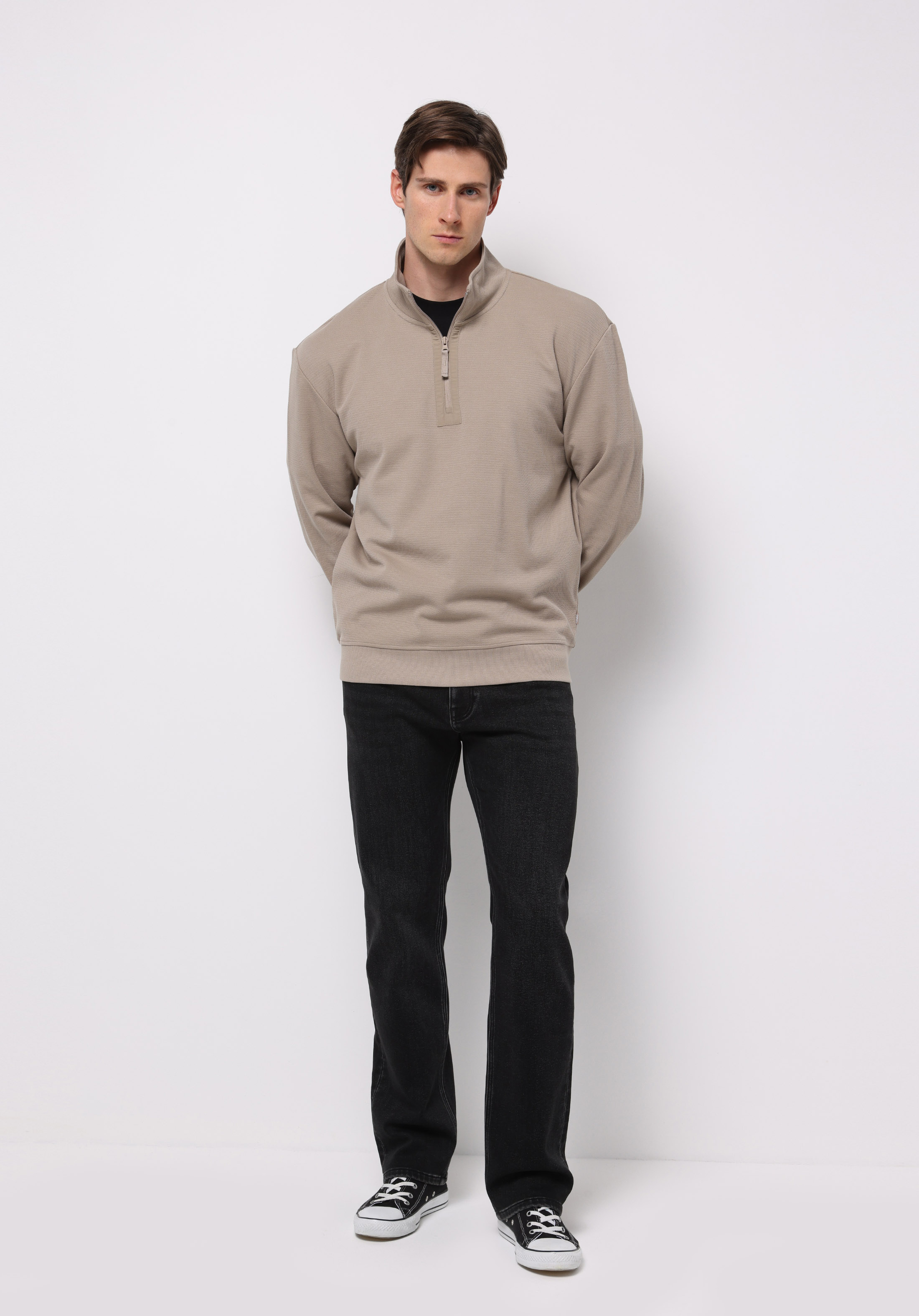 Afișați detalii pentru Hanorac / Bluza De Barbati Bej Comfort Fit  Cl1076495