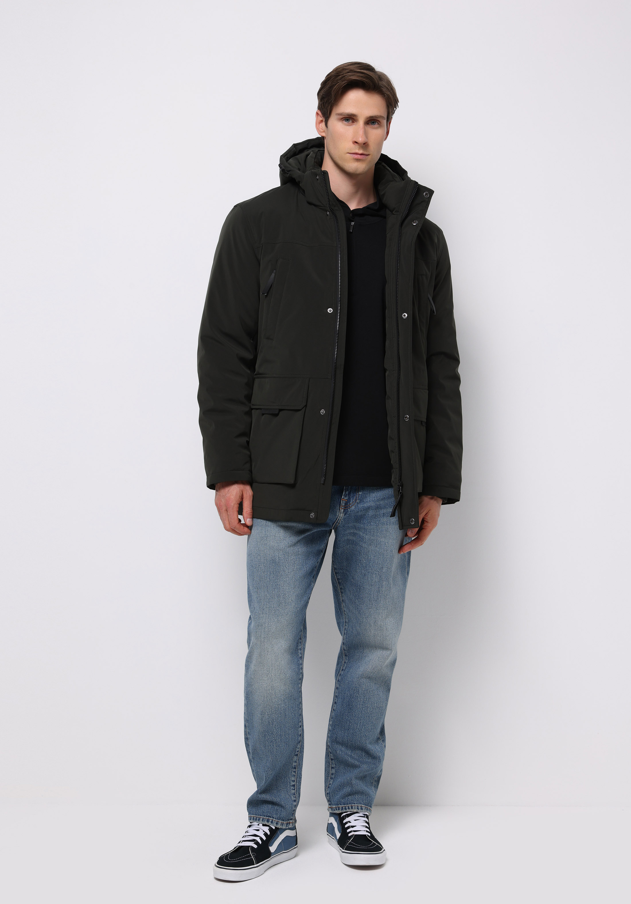 Afișați detalii pentru Palton De Barbati Kaki Regular Fit  Cl1076886