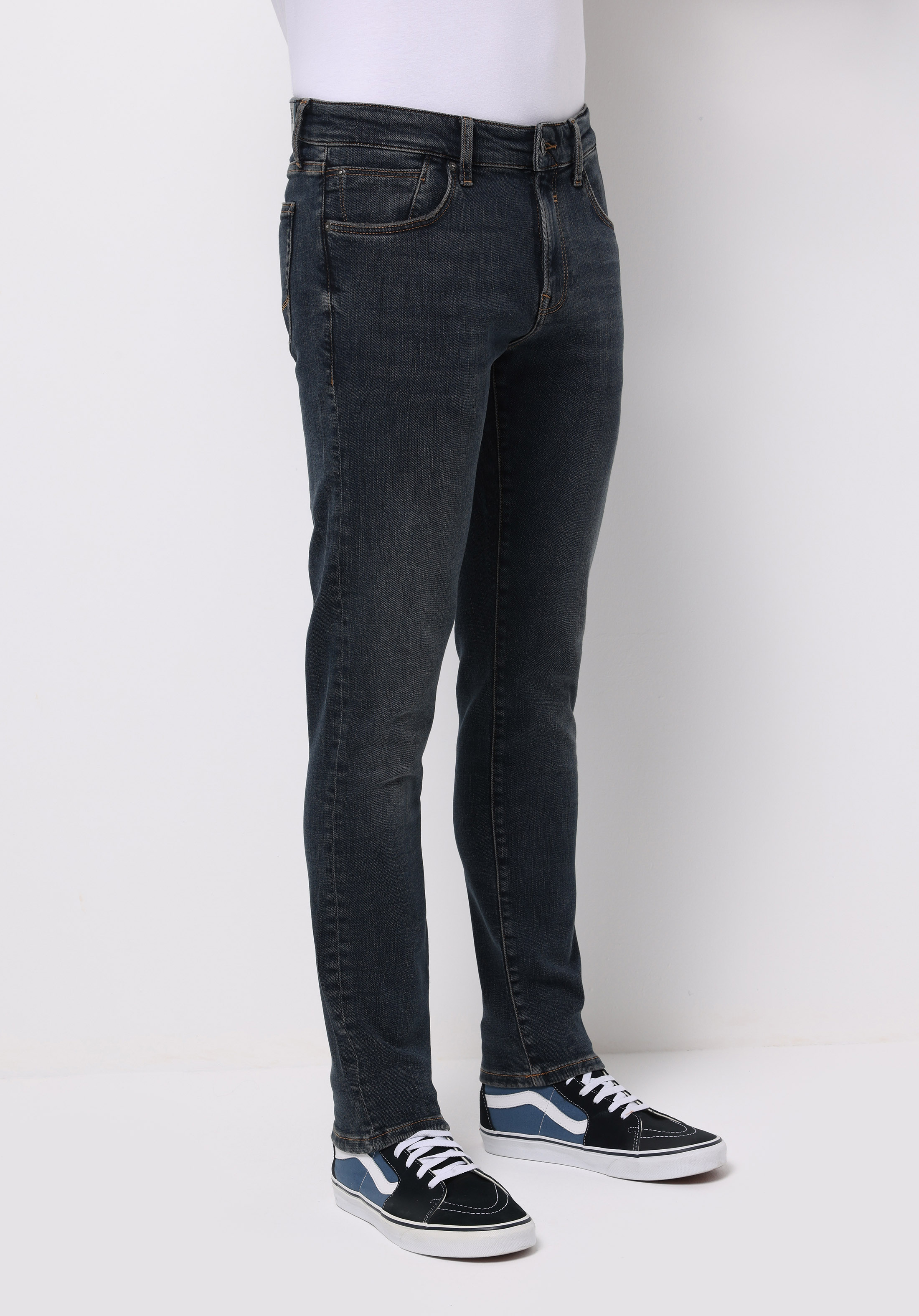 Afișați detalii pentru Pantaloni De Barbati Albastru Marin Slim Fit 041 Danny Cl1077386